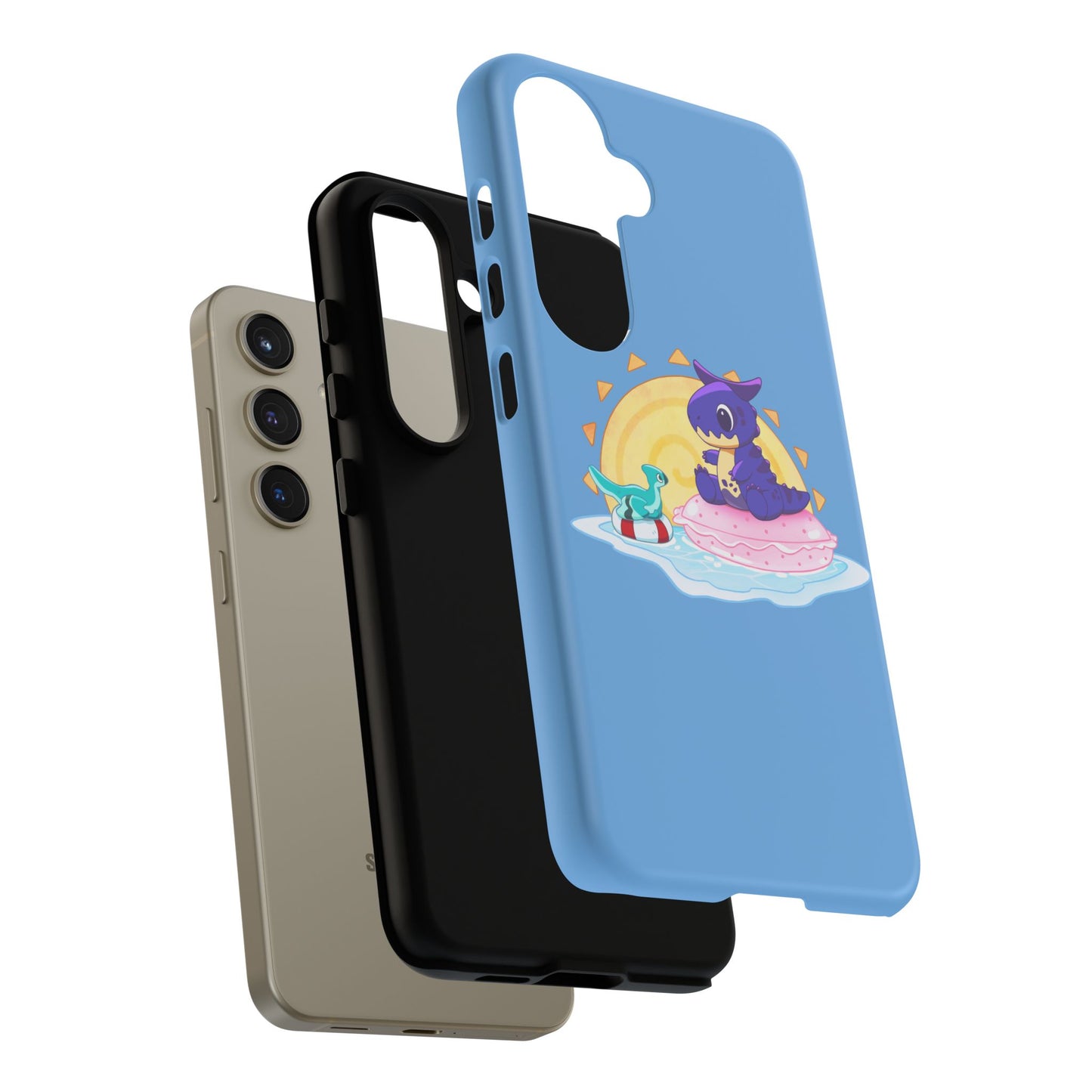 Limited Edition Carnotaurus with Archaeopteryx Sidekick Plushie Concept Art - Phone Case