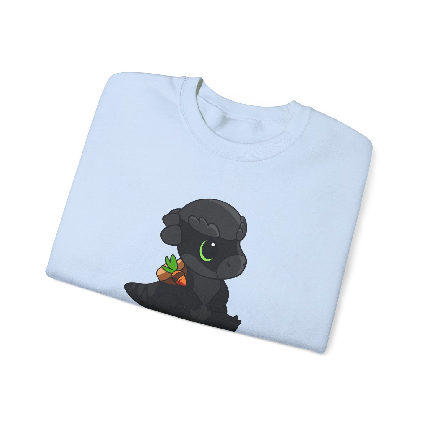 Limited Edition Bonk the Melanistic Pachycephalosaurus Plushie Art - Unisex Heavy Blend™ Crewneck Sweatshirt