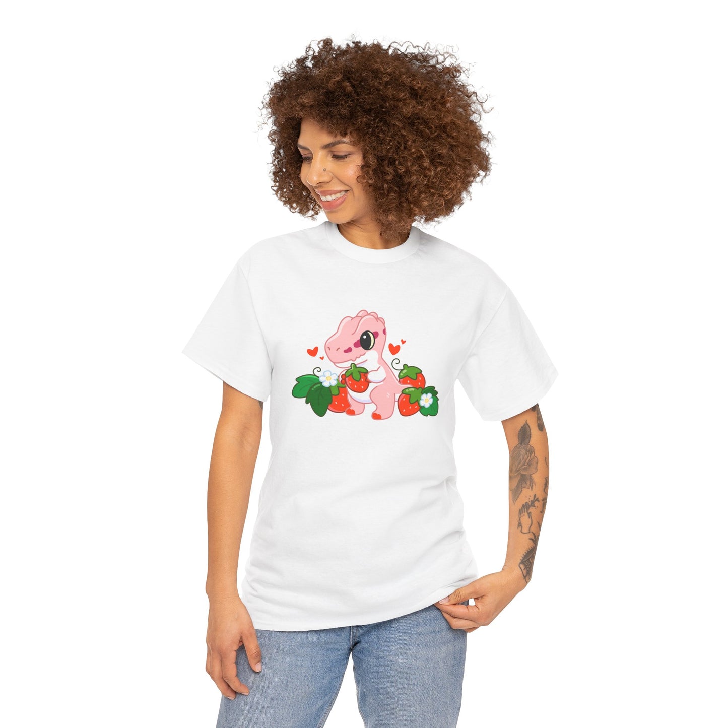 Limited Edition Strawberry Milkshake Tyrannosaurus Rex Plushie Concept Art - T-Shirt (Australian Edition)