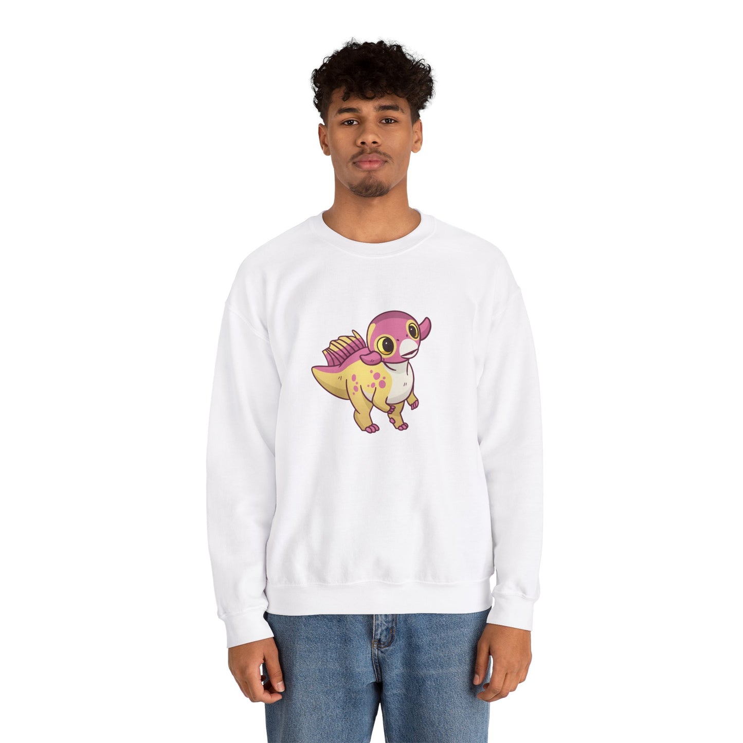 Peach Psittacosaurus - Unisex Heavy Blend™ Crewneck Sweatshirt