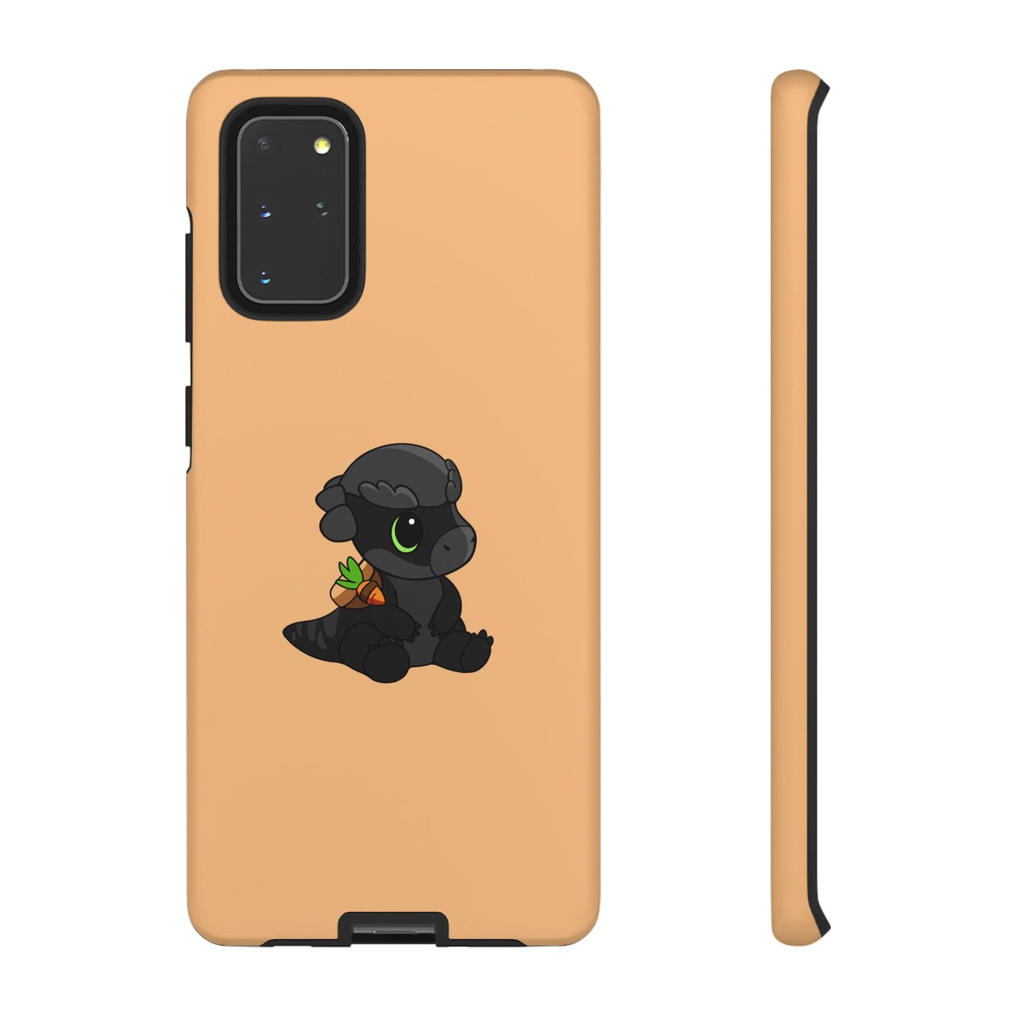 Limited Edition Bonk the Melanistic Pachycephalosaurus Plushie Art - Phone Case