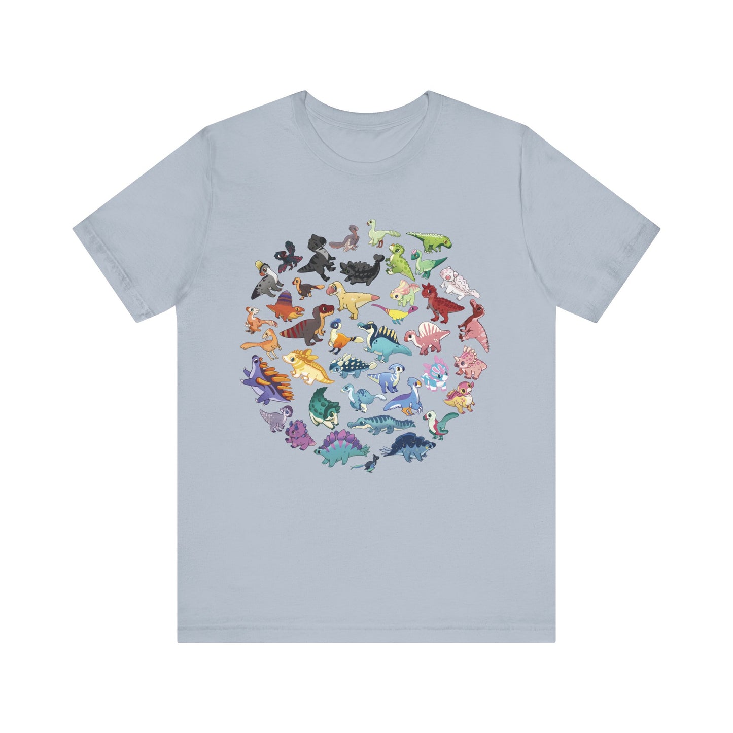 Updated Rainbow of Dinos - Unisex Jersey Short Sleeve T-Shirt