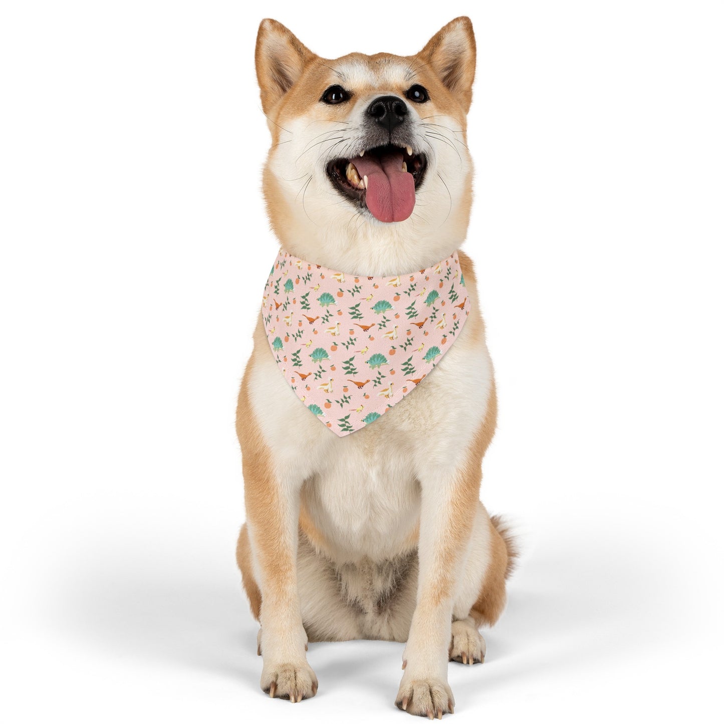 Peach Dinos - Pet Bandana Collar