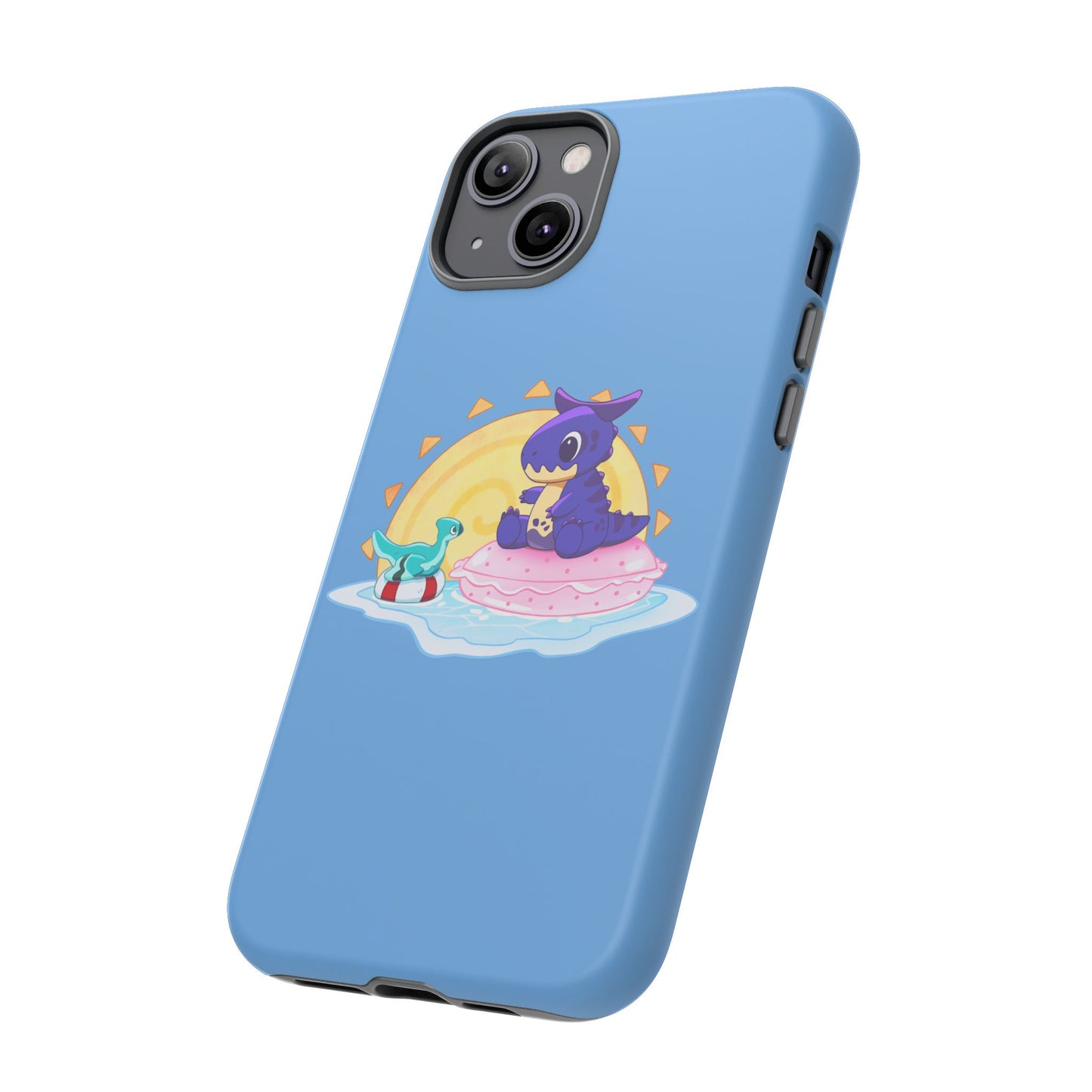 Limited Edition Carnotaurus with Archaeopteryx Sidekick Plushie Concept Art - Phone Case