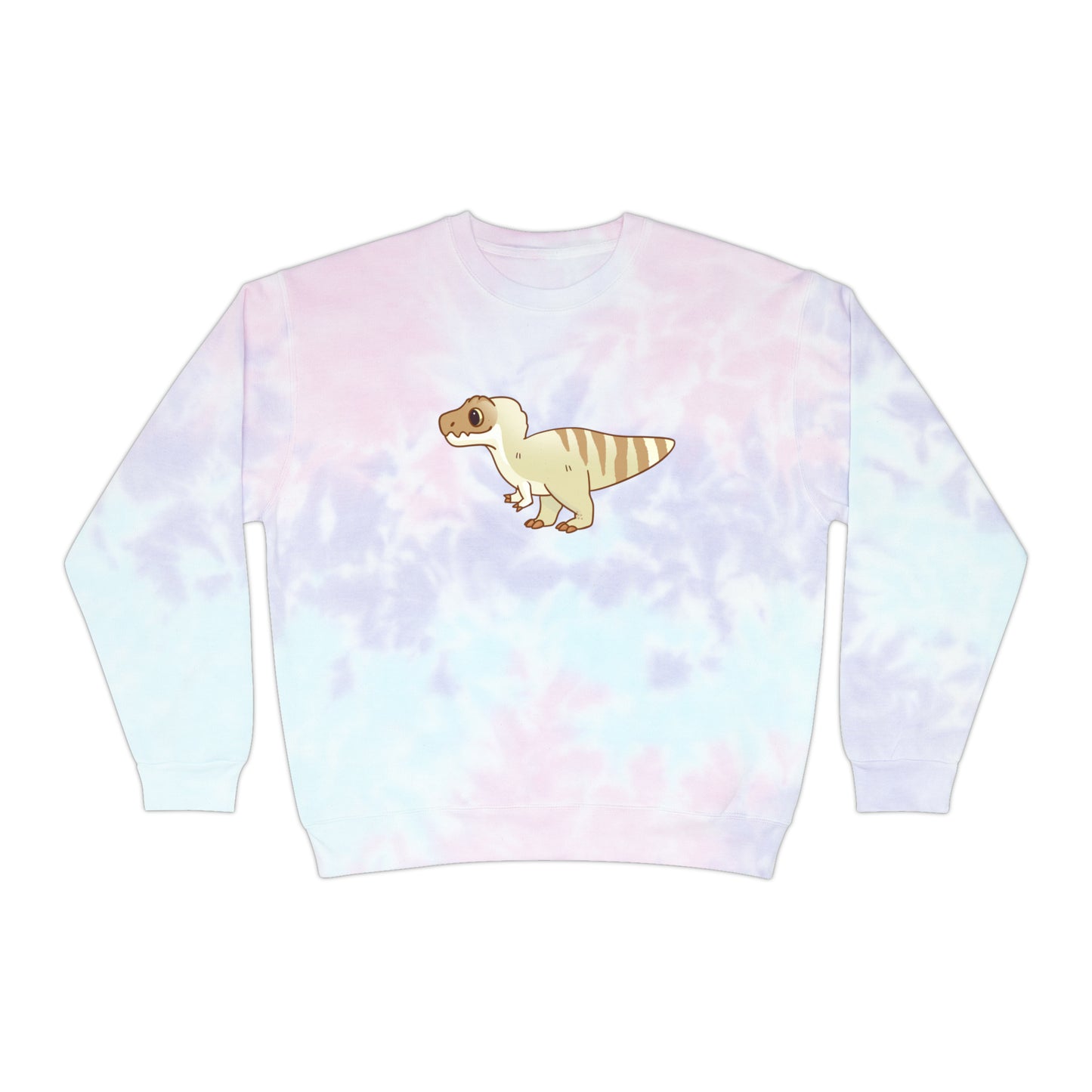 Vanilla Coffee Tyrannosaurus Rex - Unisex Tie-Dye Sweatshirt