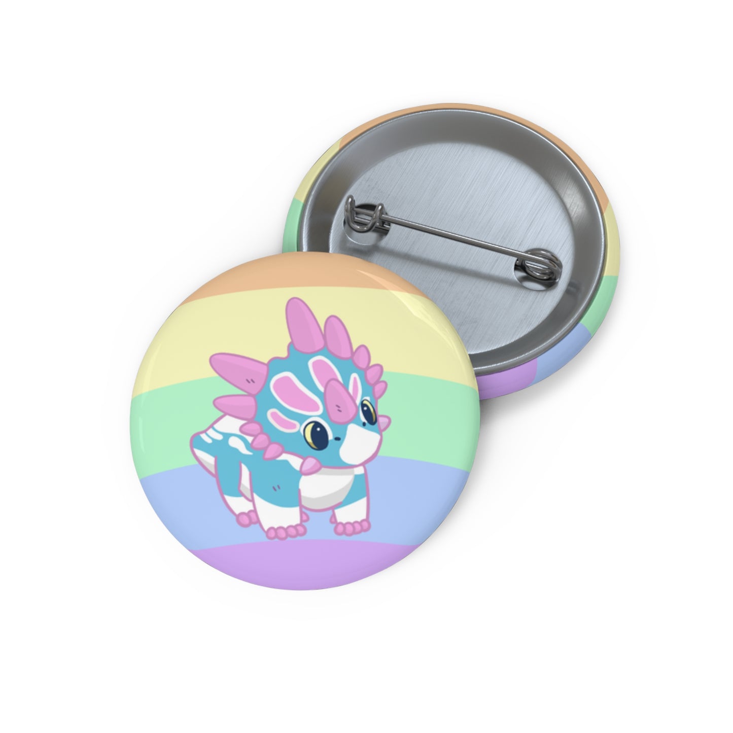 Trans Pride Styracosaurus - Pin Badge