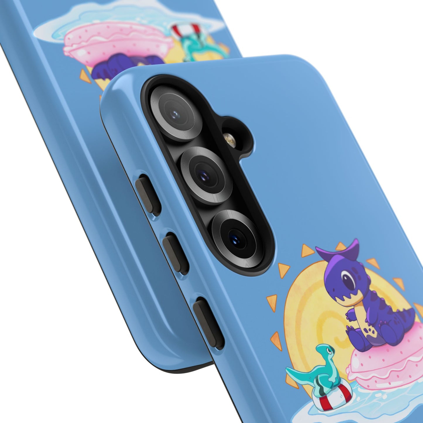 Limited Edition Carnotaurus with Archaeopteryx Sidekick Plushie Concept Art - Phone Case