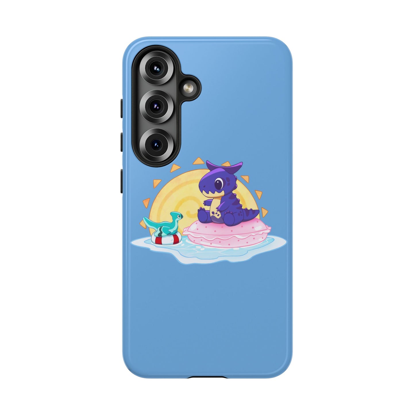 Limited Edition Carnotaurus with Archaeopteryx Sidekick Plushie Concept Art - Phone Case