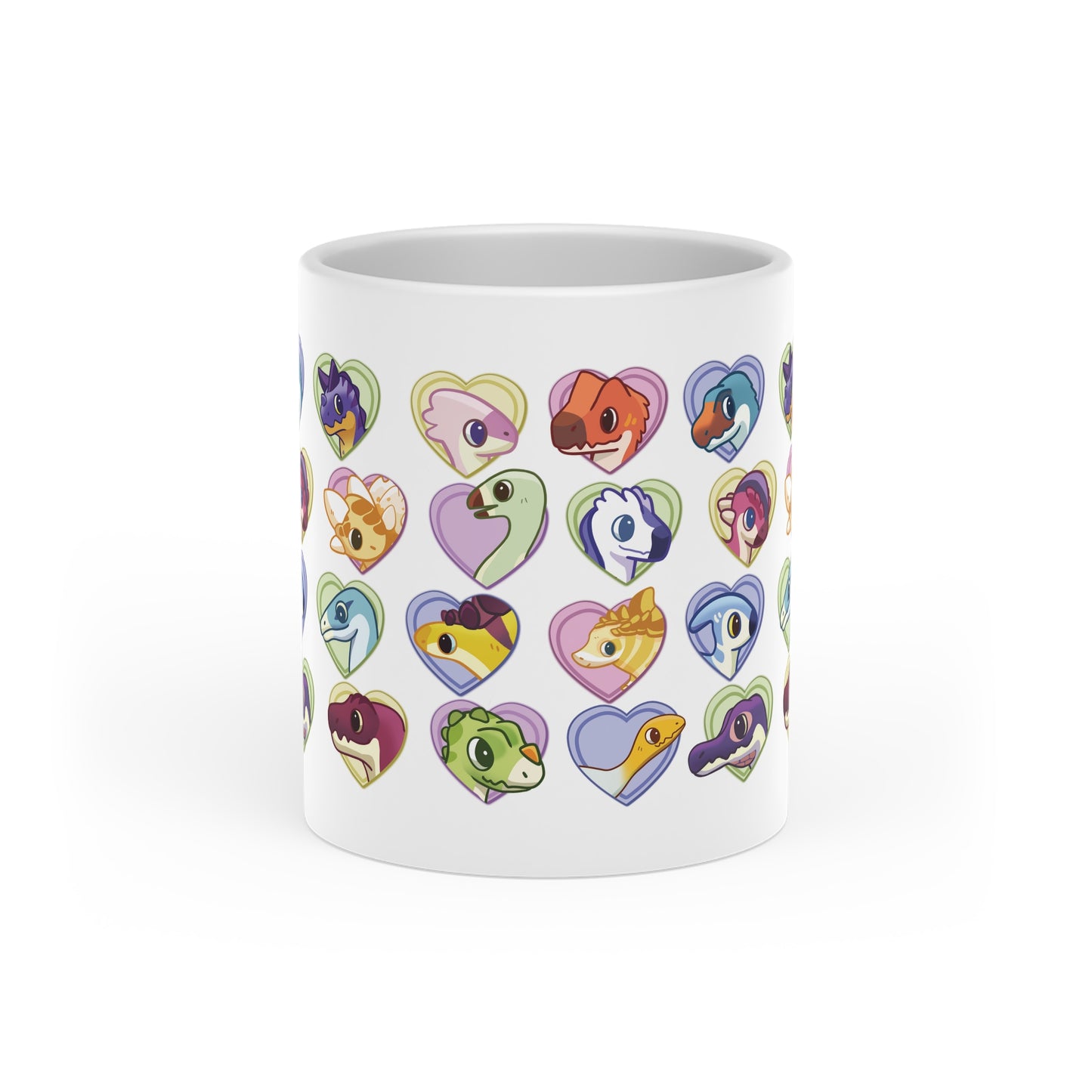 Dino Heart-Shaped Mug