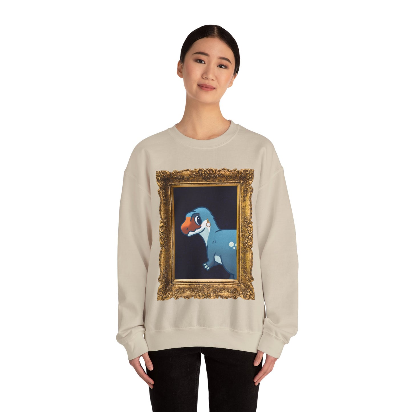 Megalo with a Pearl Earring - Unisex Heavy Blend™ Crewneck Sweatshirt