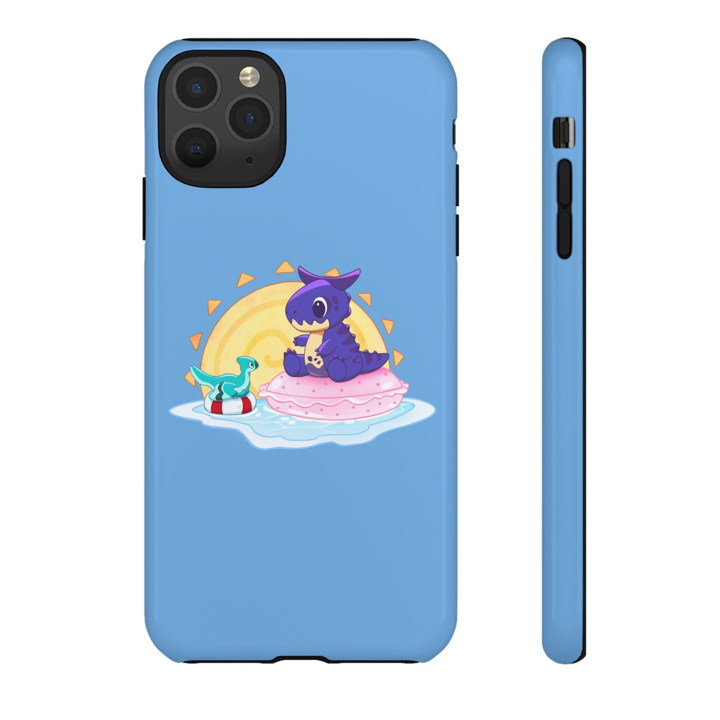 Limited Edition Carnotaurus with Archaeopteryx Sidekick Plushie Concept Art - Phone Case