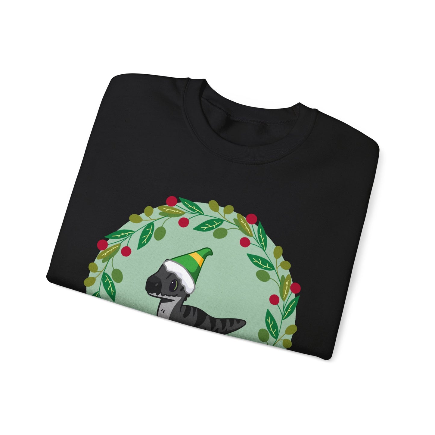 Melanistic Allosaurus Holiday Sweatshirt - Unisex Heavy Blend™ Crewneck Sweatshirt (Australian Edition)