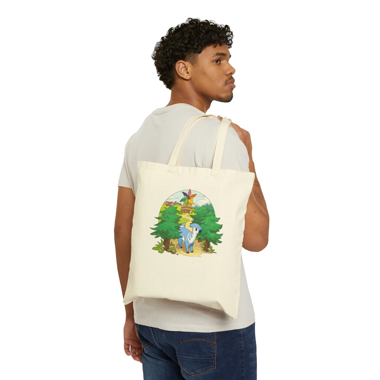 Walk by the Windmill - Cotton Canvas Tote Bag