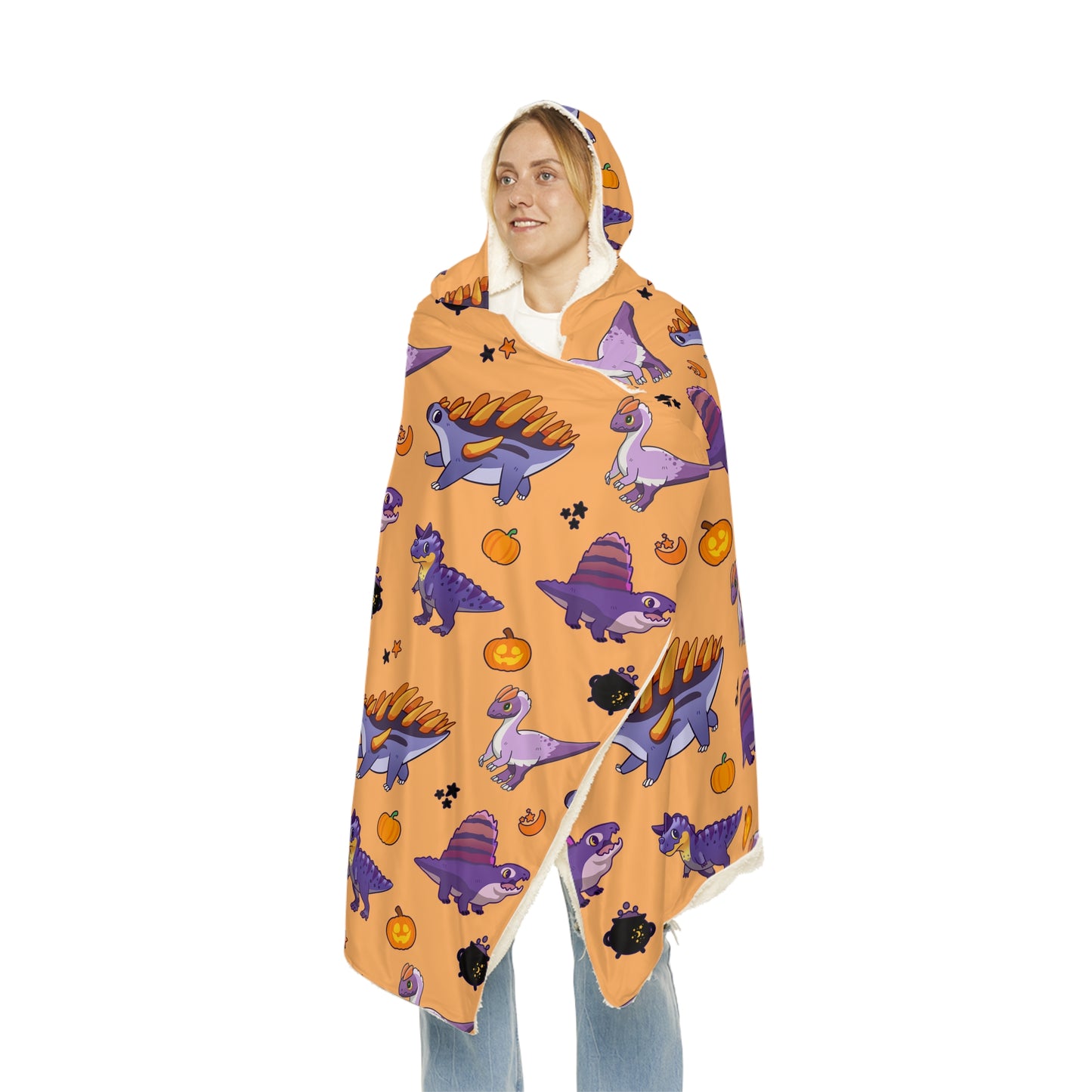 Halloween Dinos - Orange Snuggle Blanket