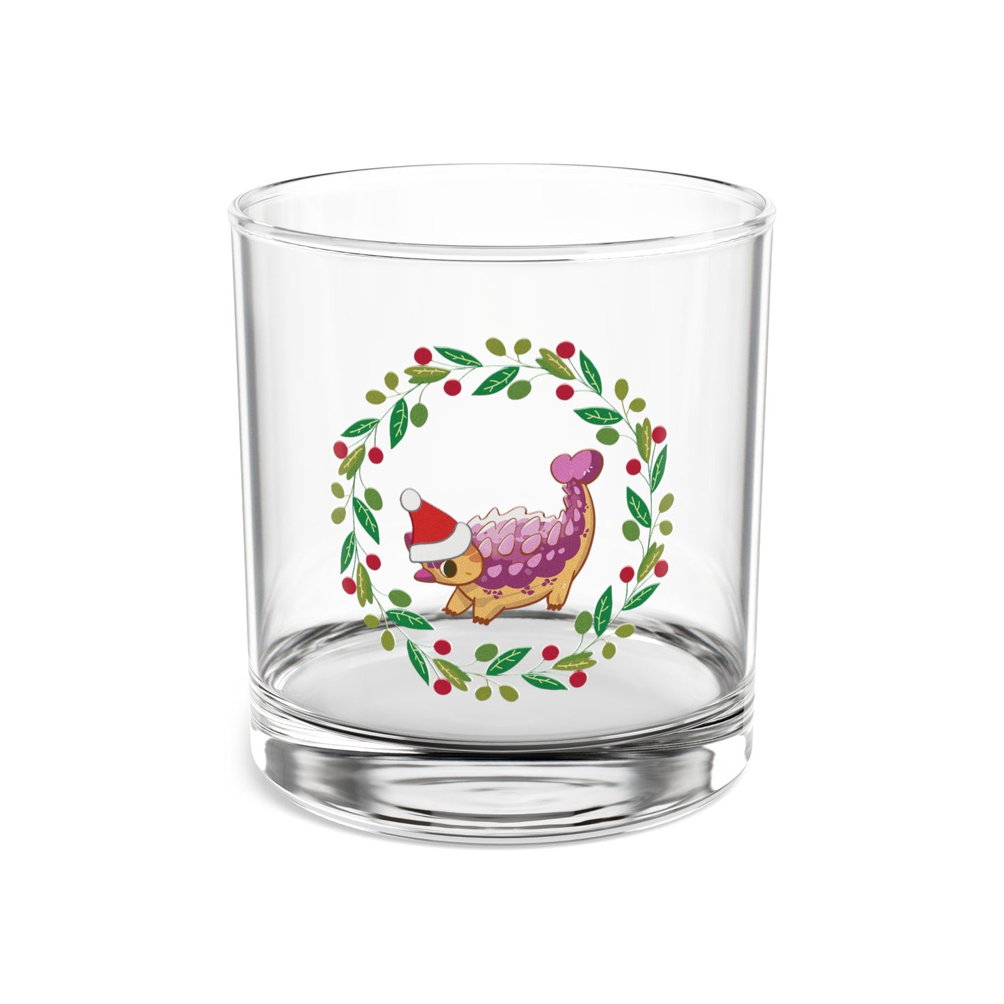 Holiday Retro Collectible Glass - Lesbian Pride Ankylosaurus