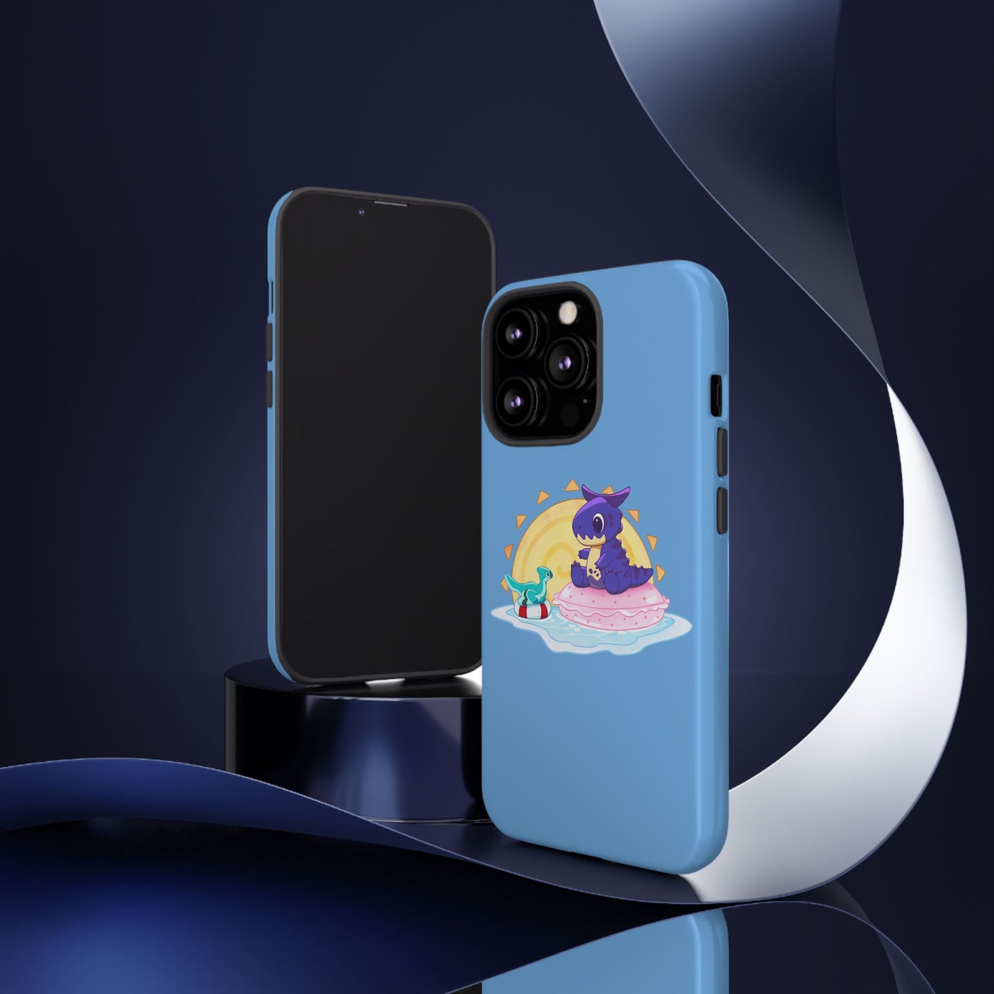 Limited Edition Carnotaurus with Archaeopteryx Sidekick Plushie Concept Art - Phone Case