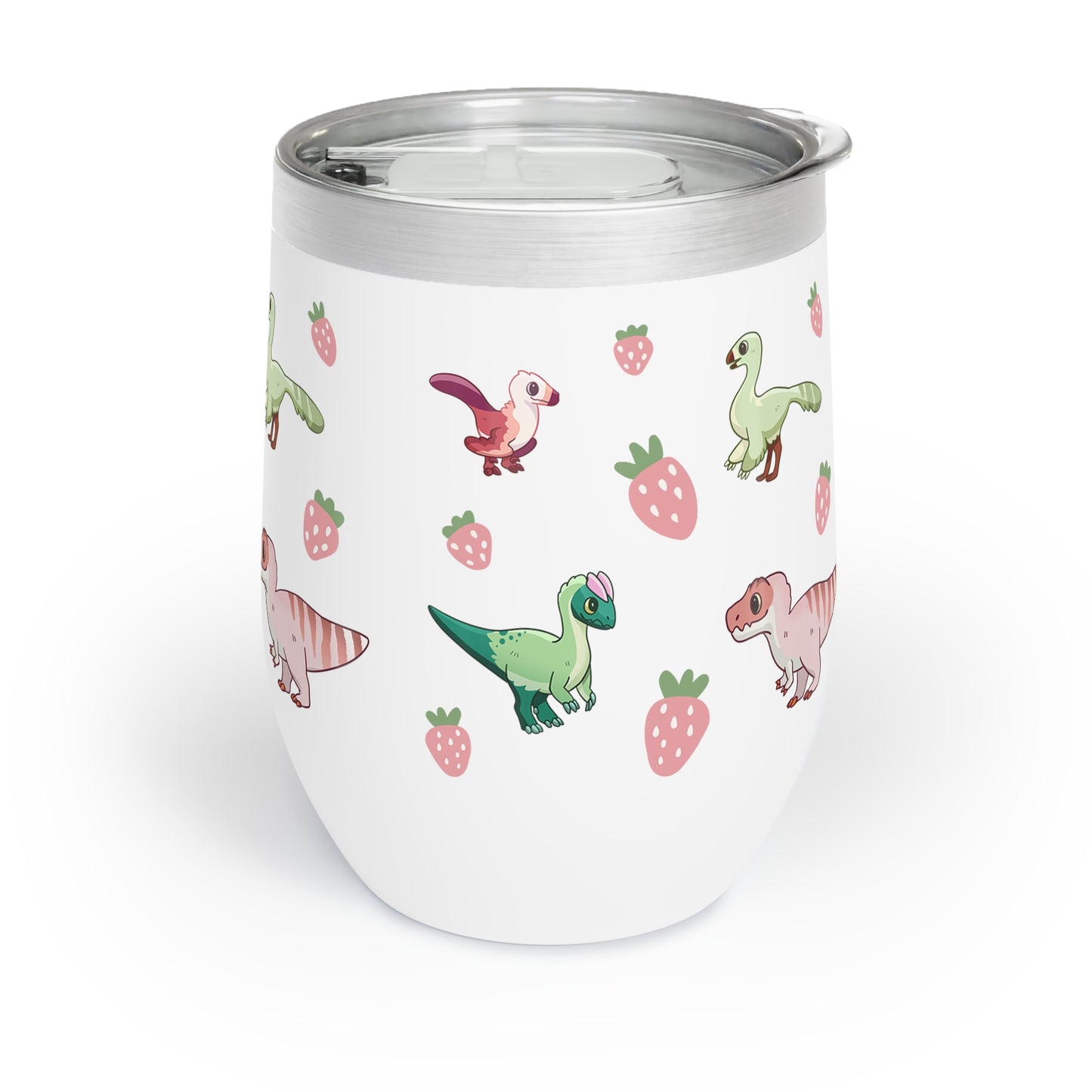 Strawberry Dinos - Chill Wine Tumbler