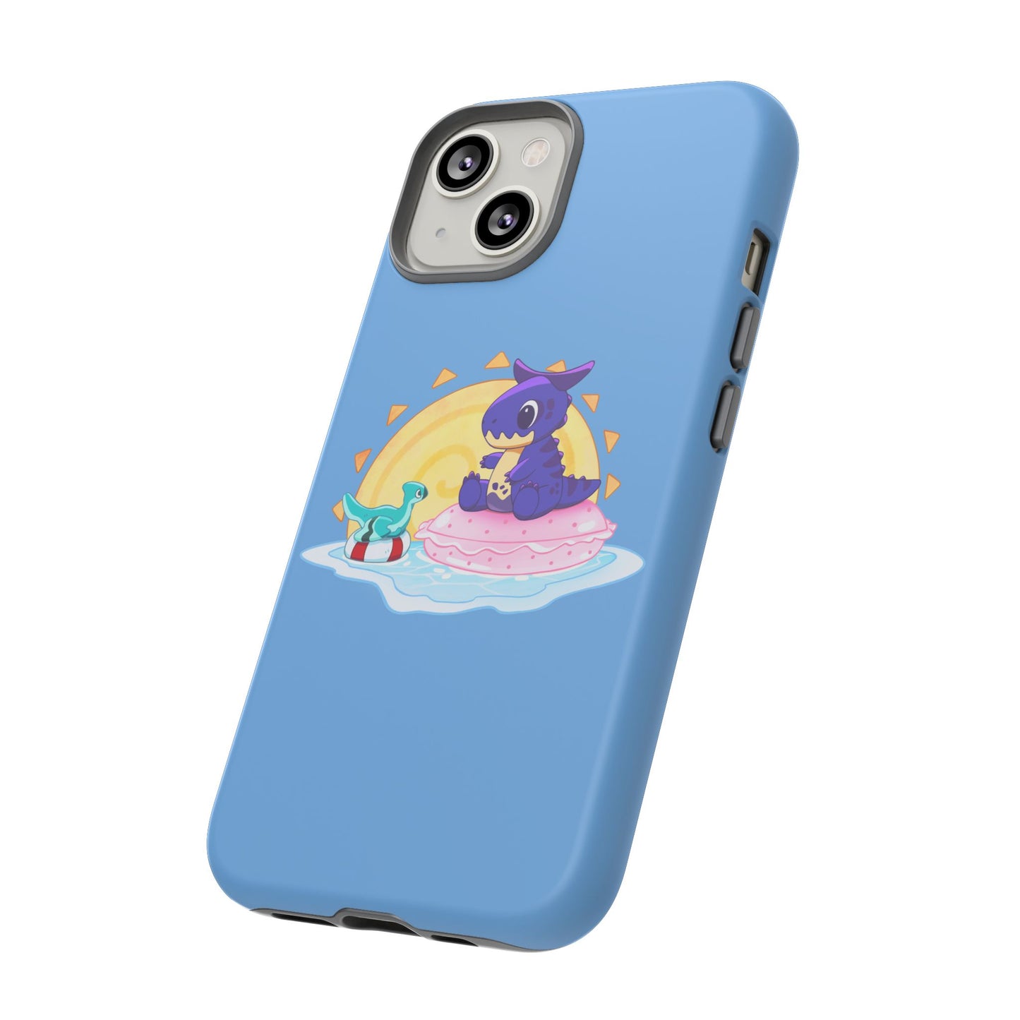 Limited Edition Carnotaurus with Archaeopteryx Sidekick Plushie Concept Art - Phone Case