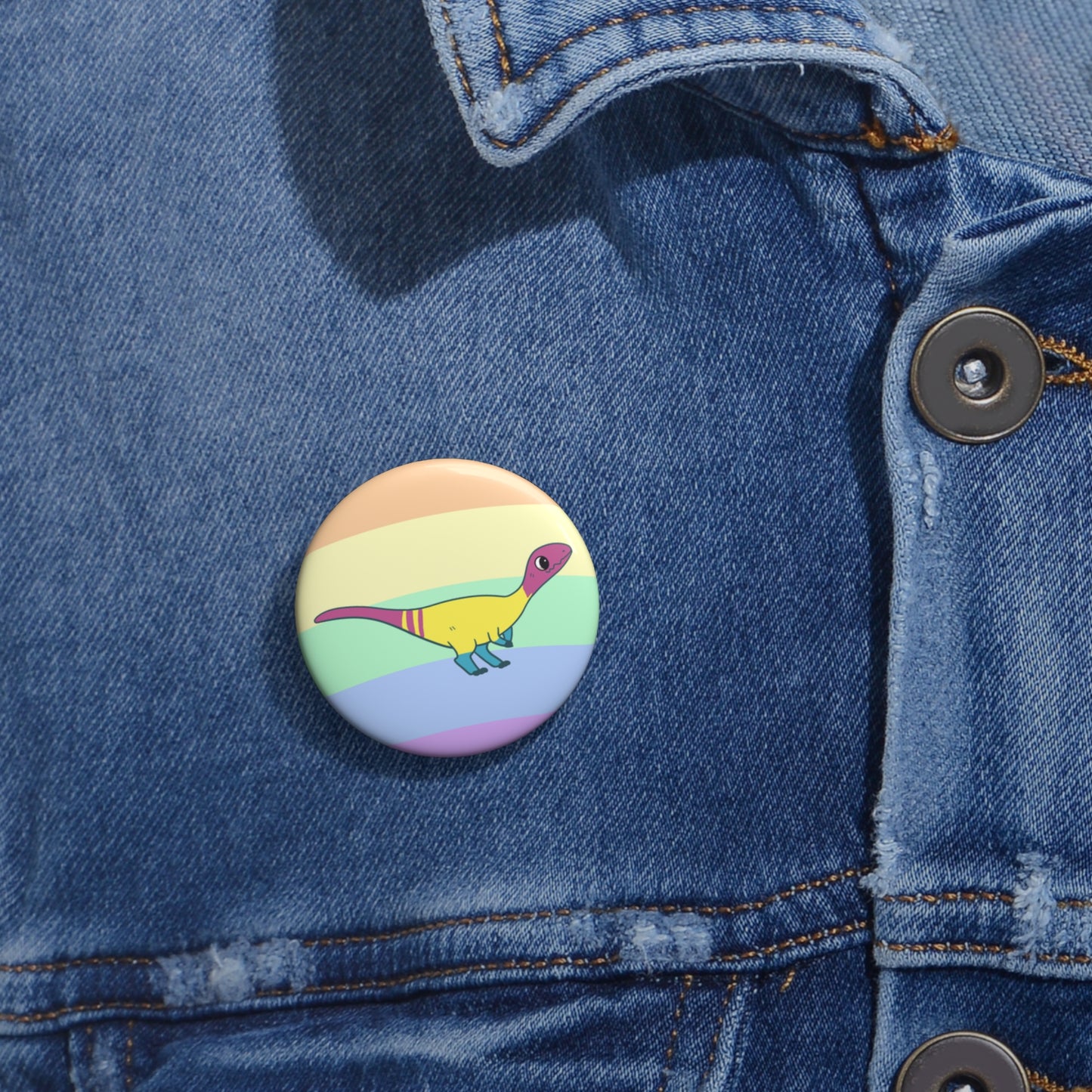 Pansexual Pride Coelophysis - Pin Badge