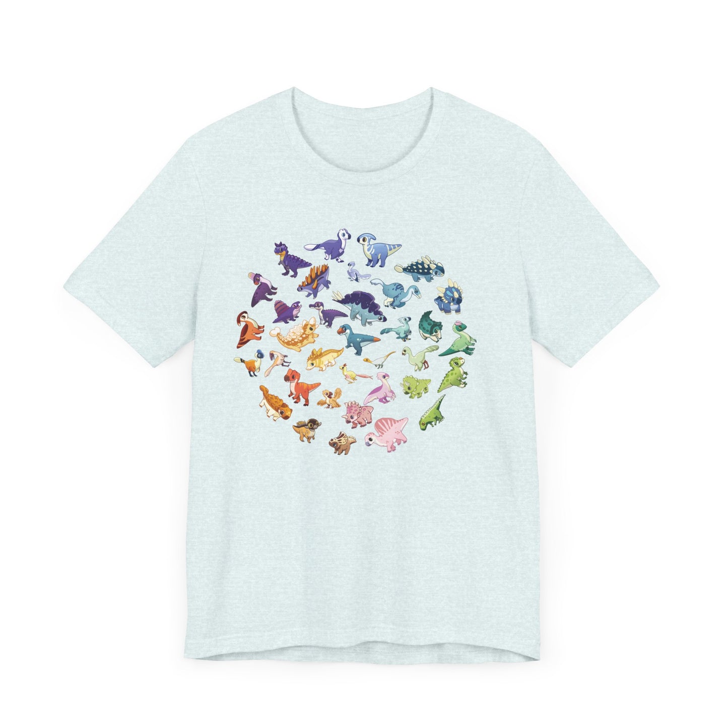 Rainbow of Dinos - Unisex Jersey Short Sleeve T-Shirt