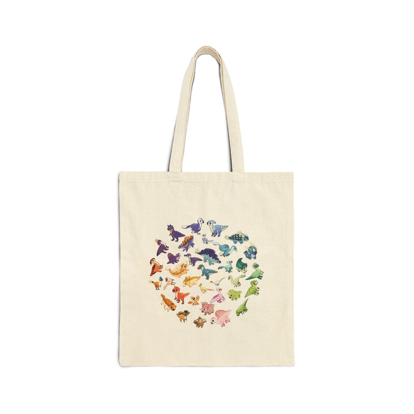 Rainbow of Dinos - Canvas Tote Bag