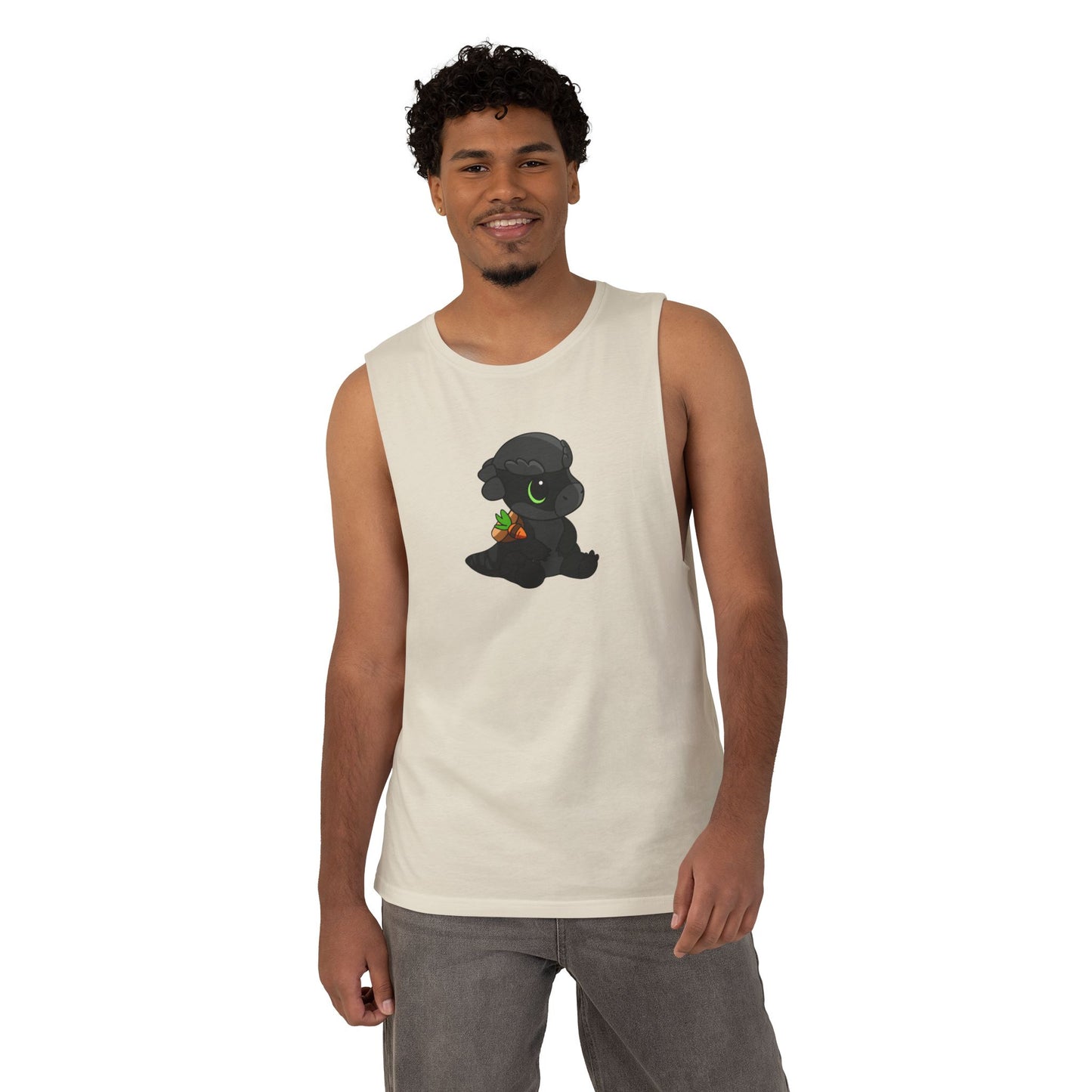 Limited Edition Bonk the Melanistic Pachycephalosaurus Plushie Art - Tank Top