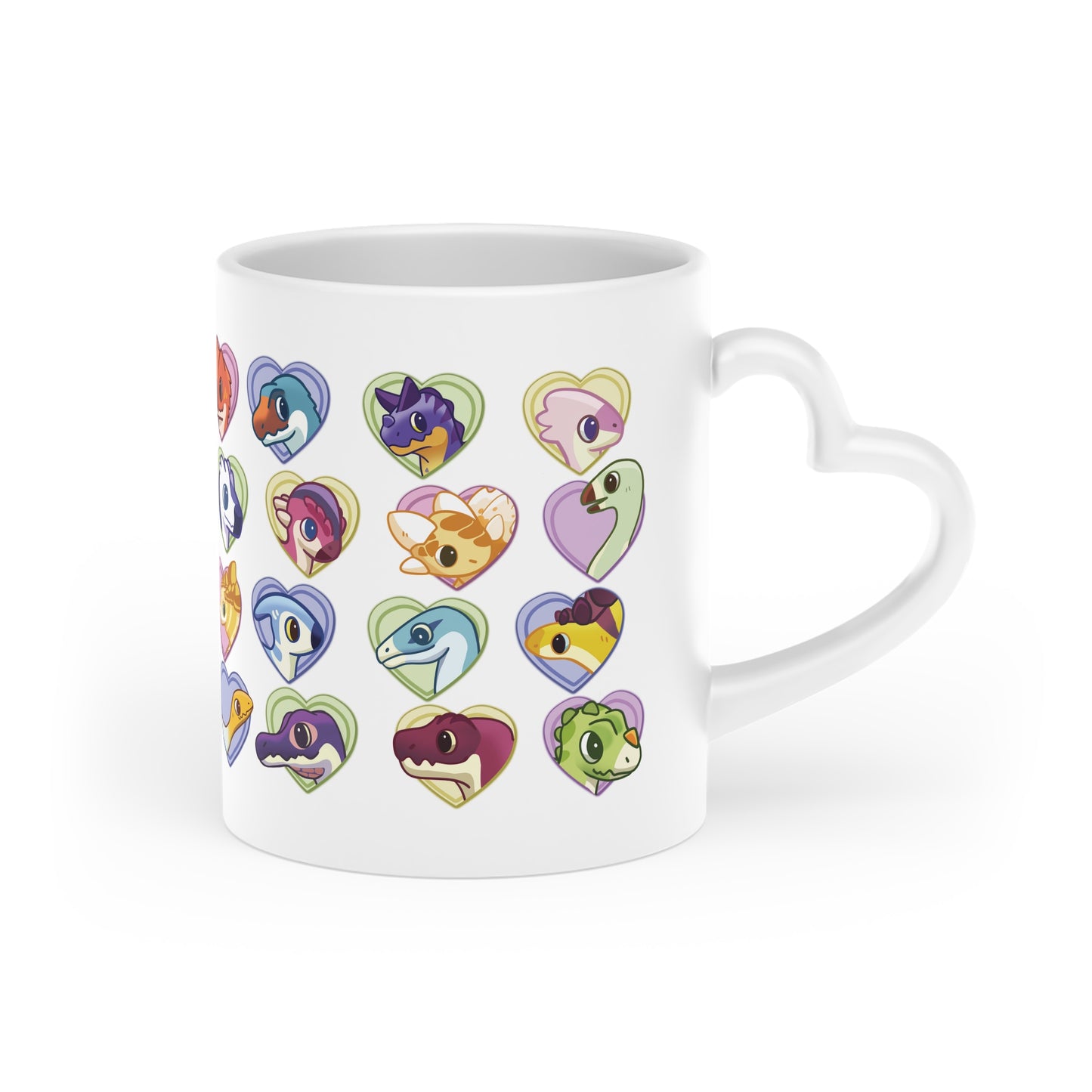 Dino Heart-Shaped Mug