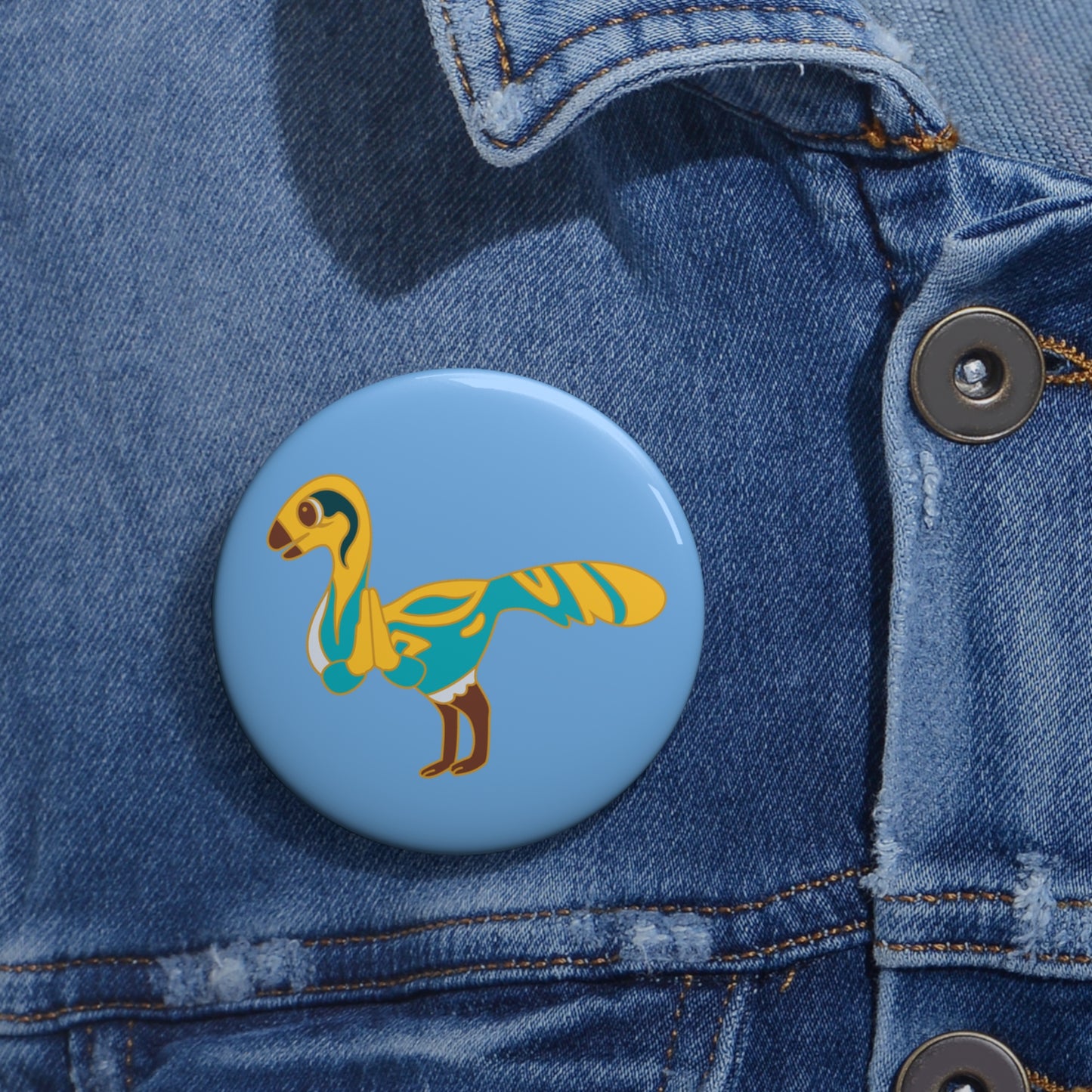 Praise Be Bernard Gallimimus Pin Badge