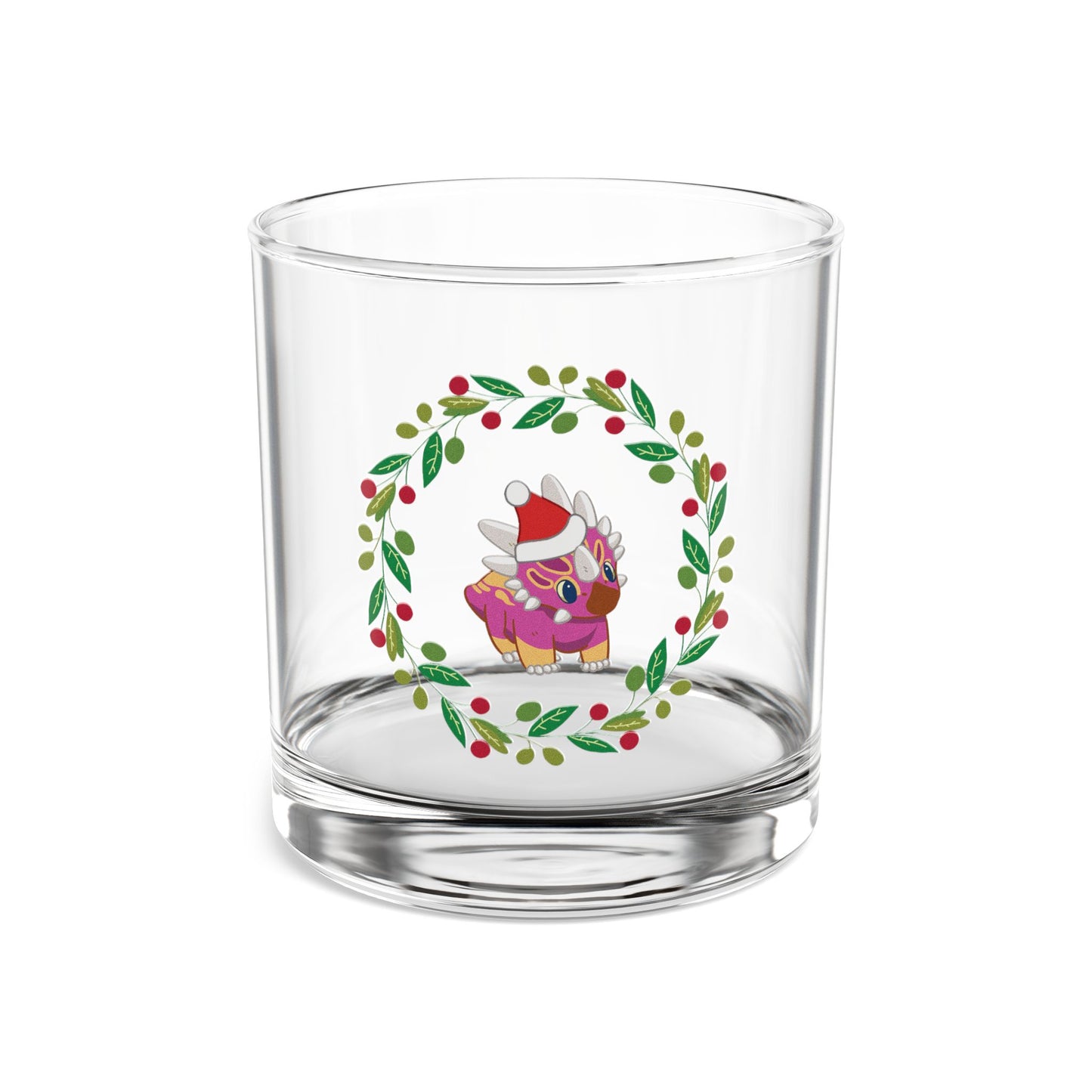 Holiday Retro Collectible Glass - Lesbian Pride Styracosaurus