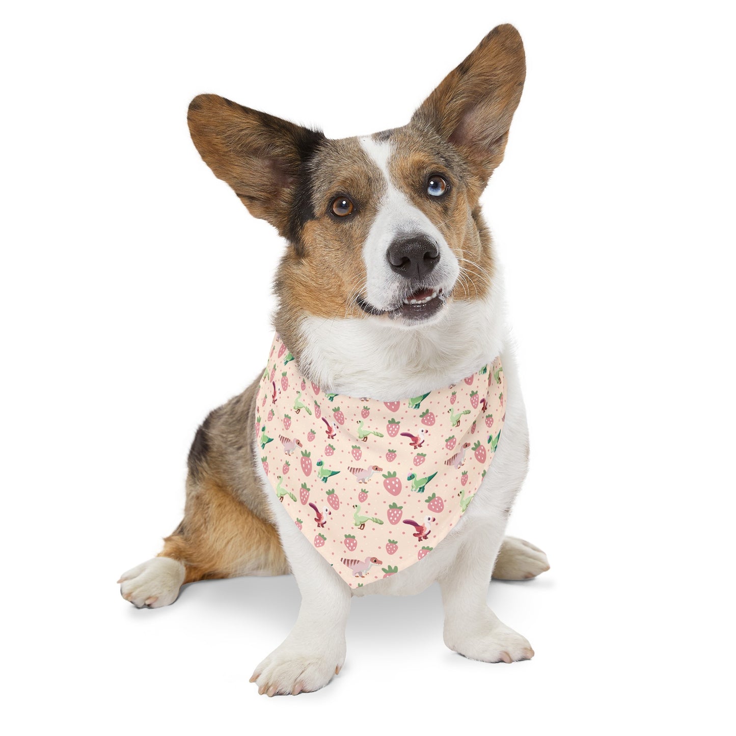 Strawberry Dinos - Pet Bandana Collar