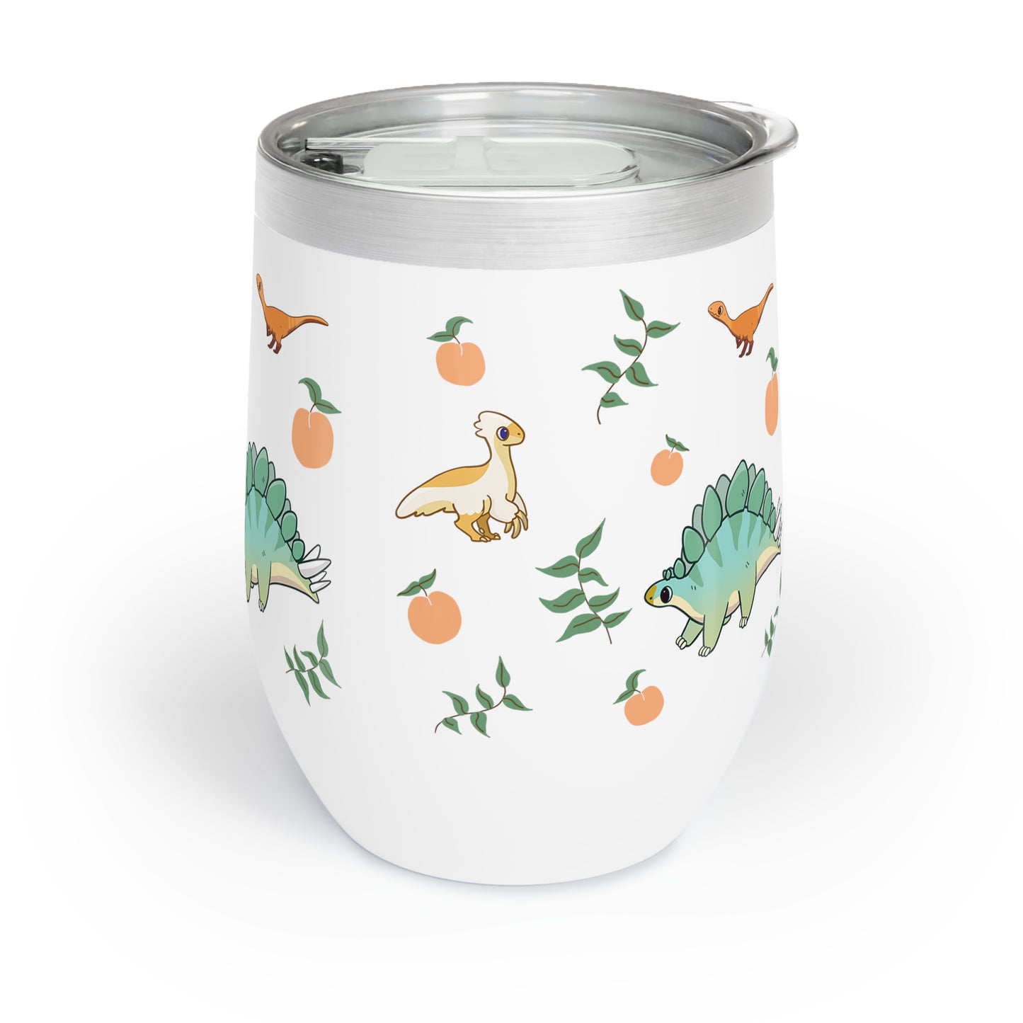 Peach Dinos - Chill Wine Tumbler