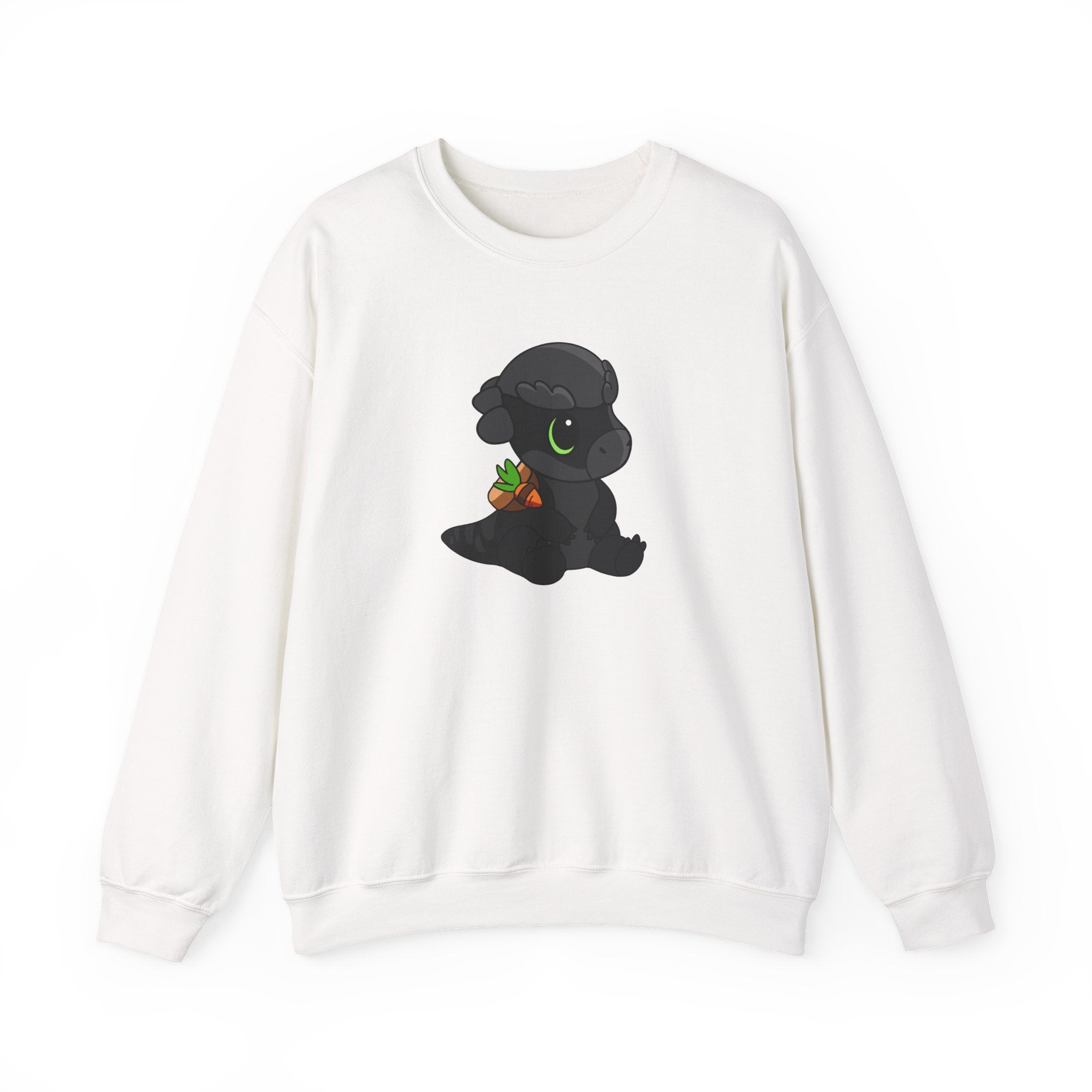 Limited Edition Bonk the Melanistic Pachycephalosaurus Plushie Art - Unisex Heavy Blend™ Crewneck Sweatshirt