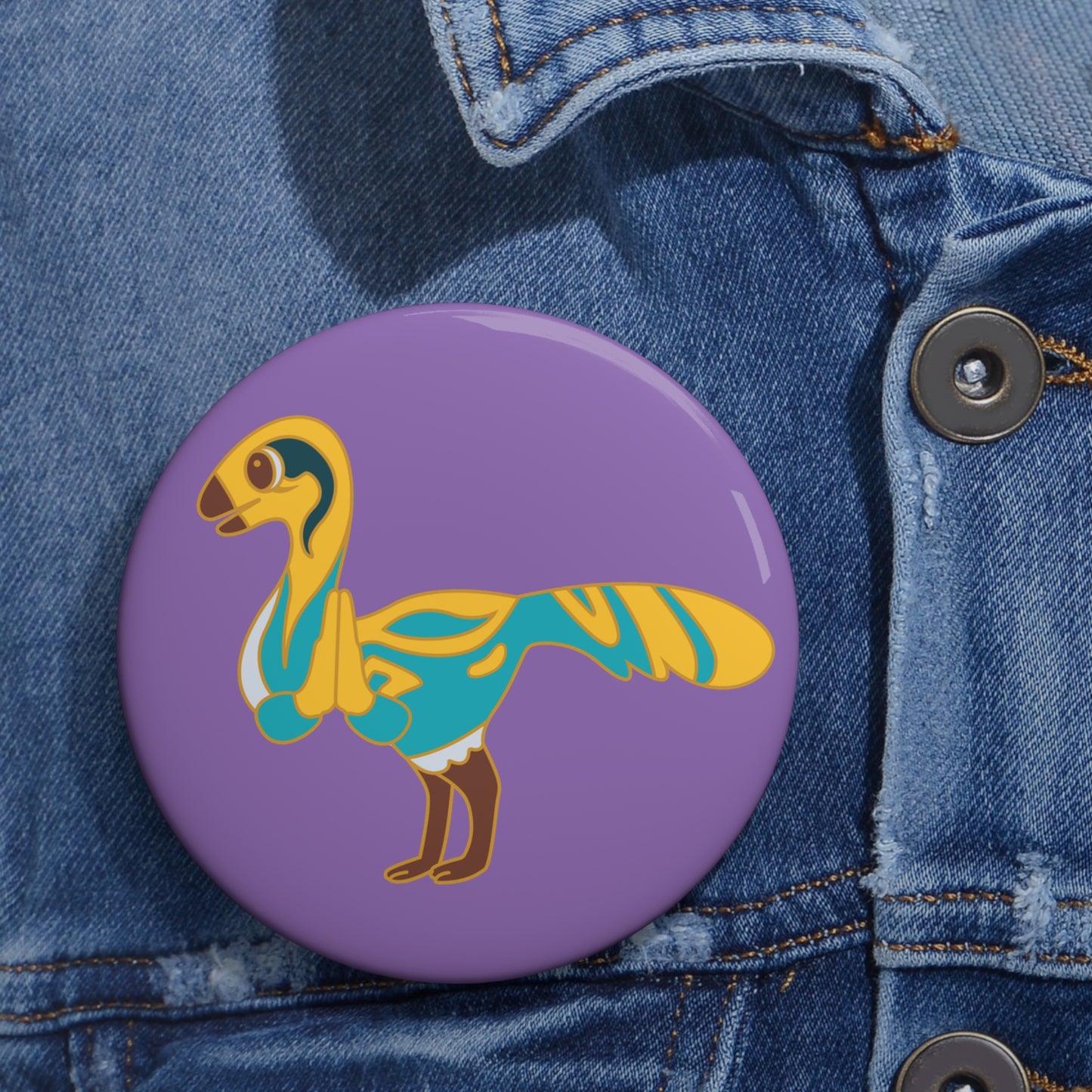 Praise Be Bernard Gallimimus Pin Badge