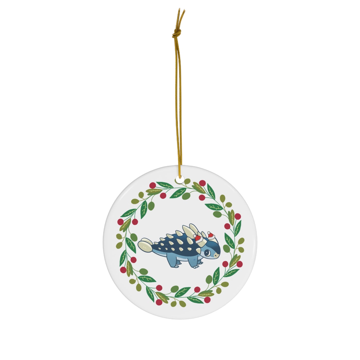 Holiday Euoplocephalus - Ceramic Ornament