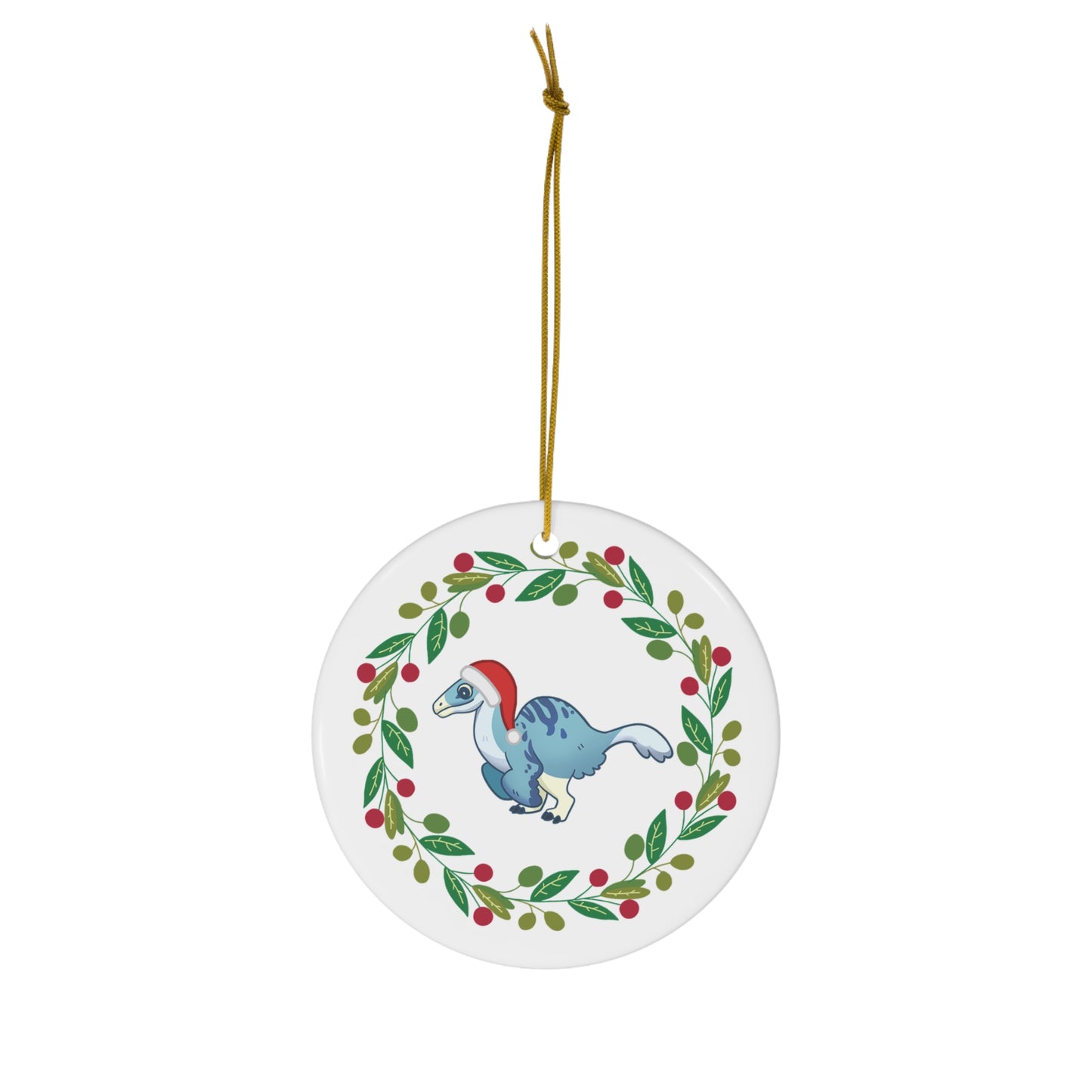 Holiday Deinocheirus - Ceramic Ornament