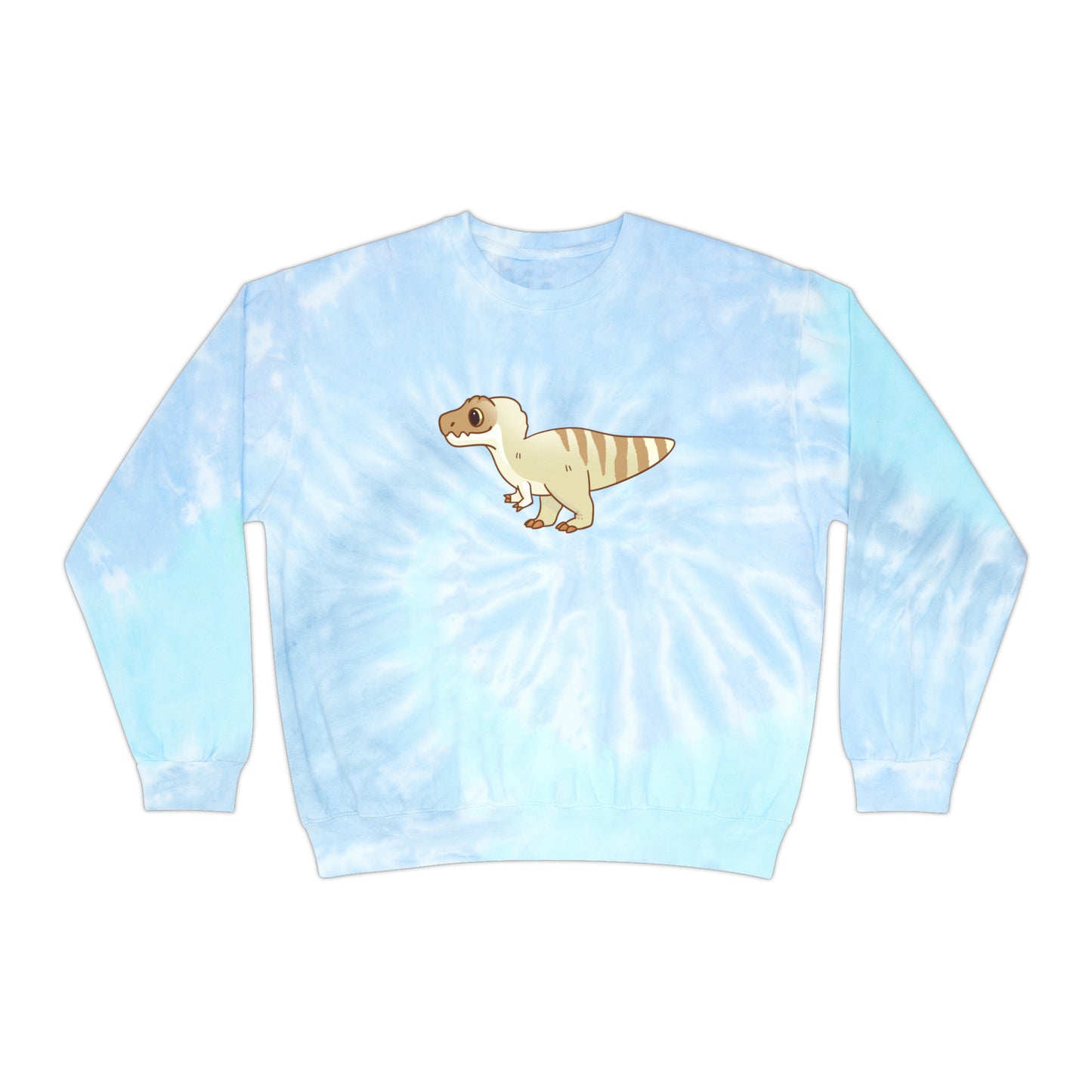 Vanilla Coffee Tyrannosaurus Rex - Unisex Tie-Dye Sweatshirt