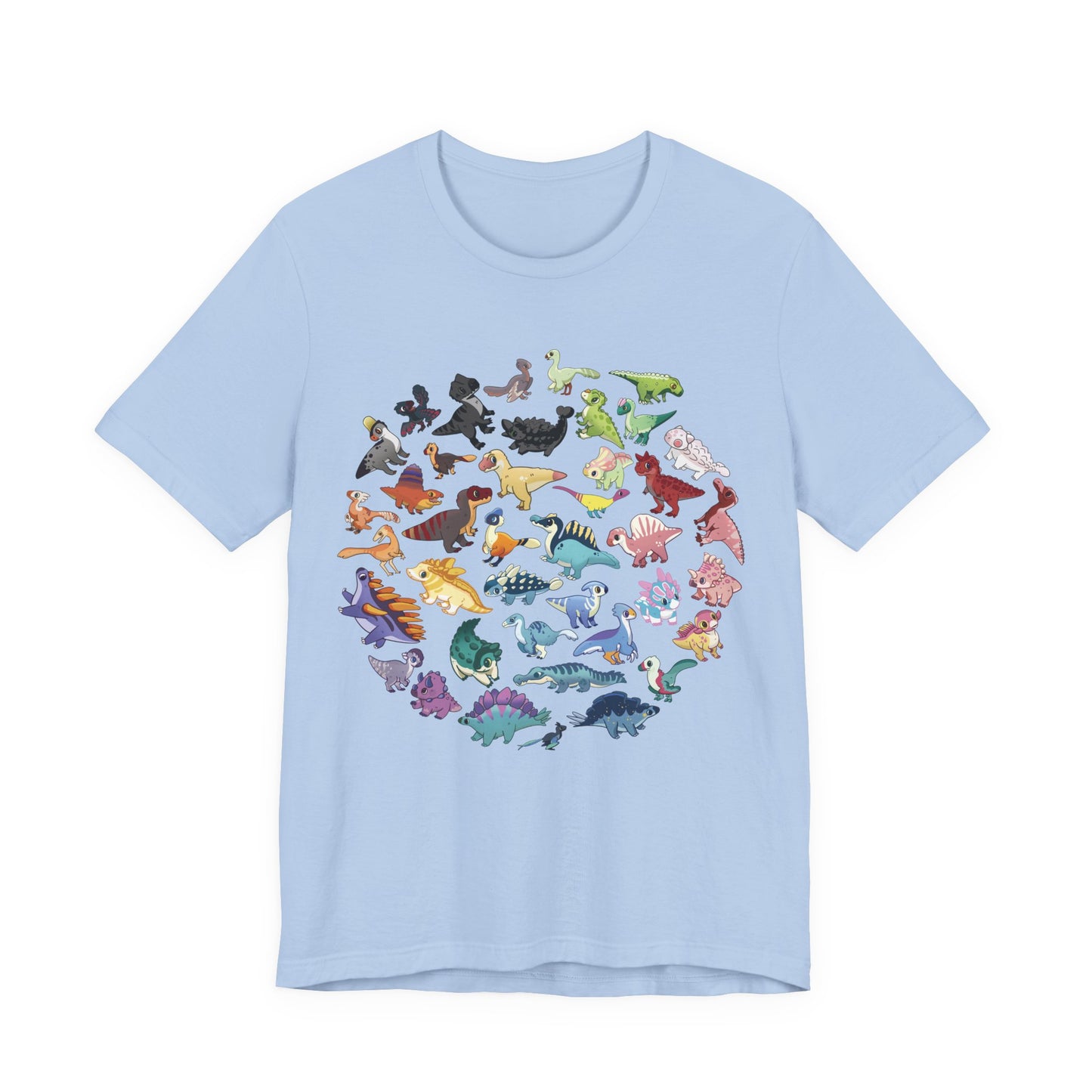 Updated Rainbow of Dinos - Unisex Jersey Short Sleeve T-Shirt