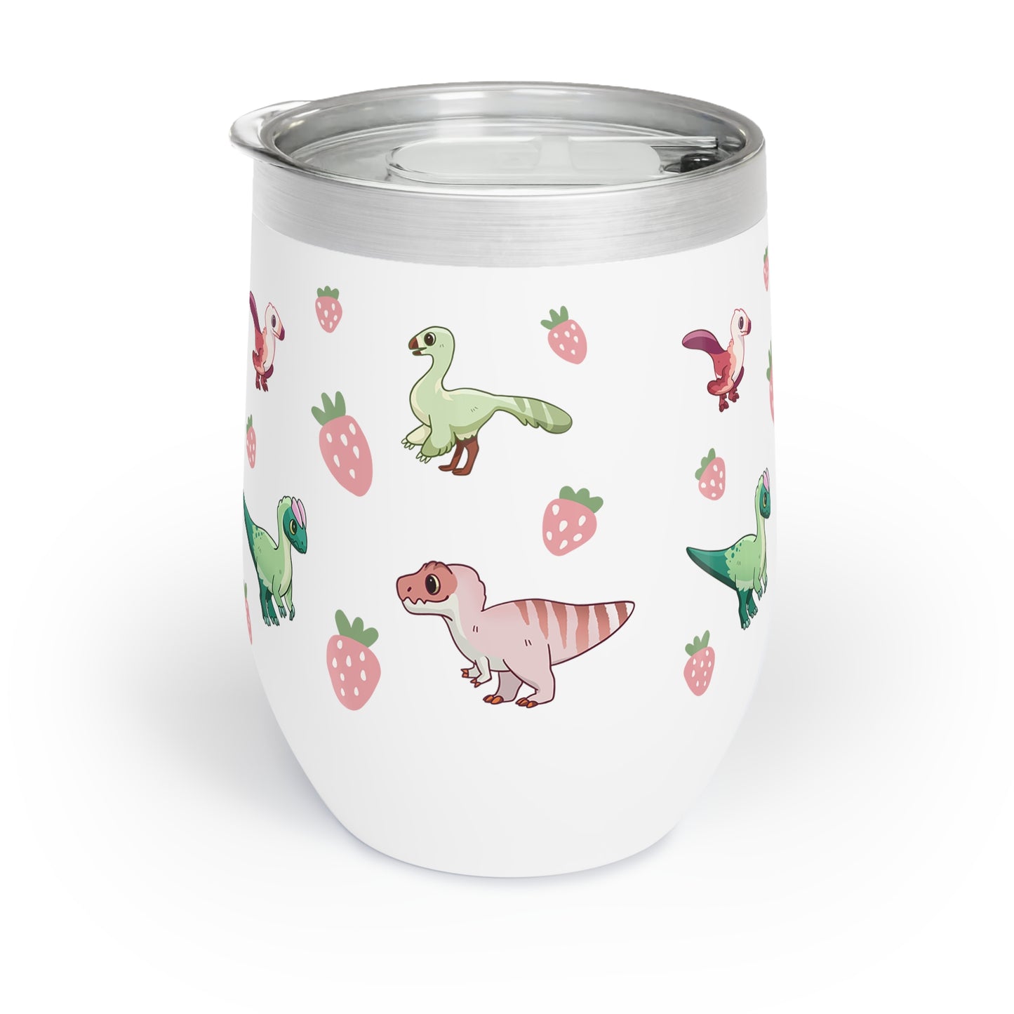 Strawberry Dinos - Chill Wine Tumbler