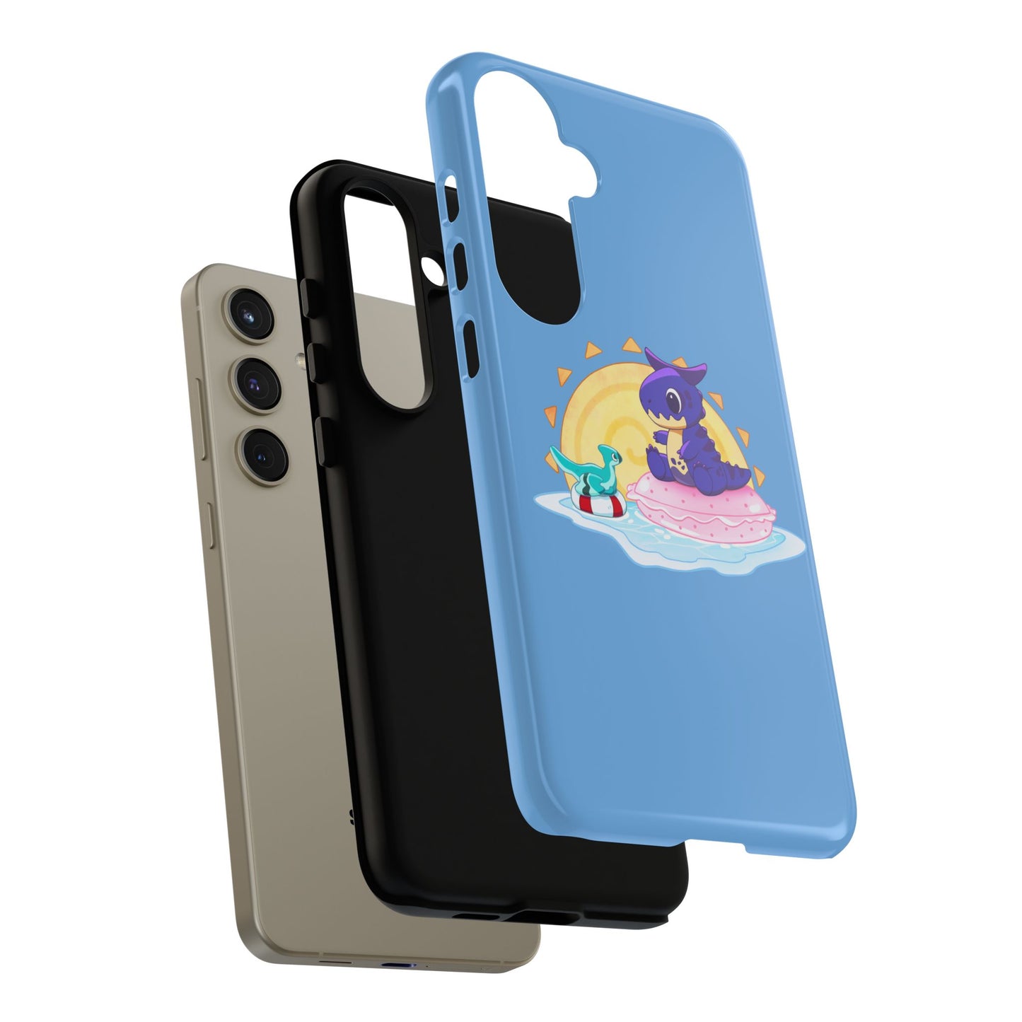 Limited Edition Carnotaurus with Archaeopteryx Sidekick Plushie Concept Art - Phone Case