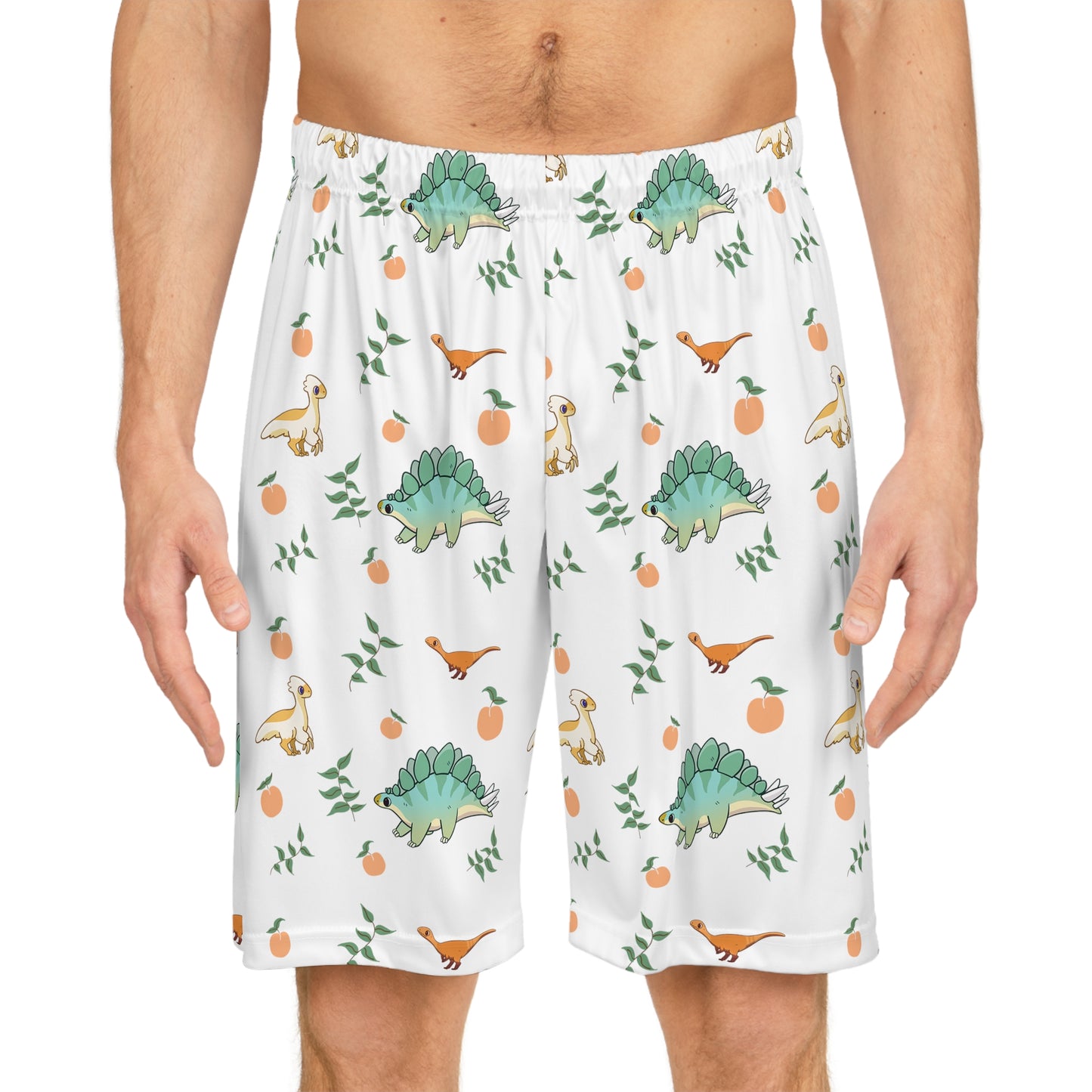 Peach Dinos - Sports Shorts