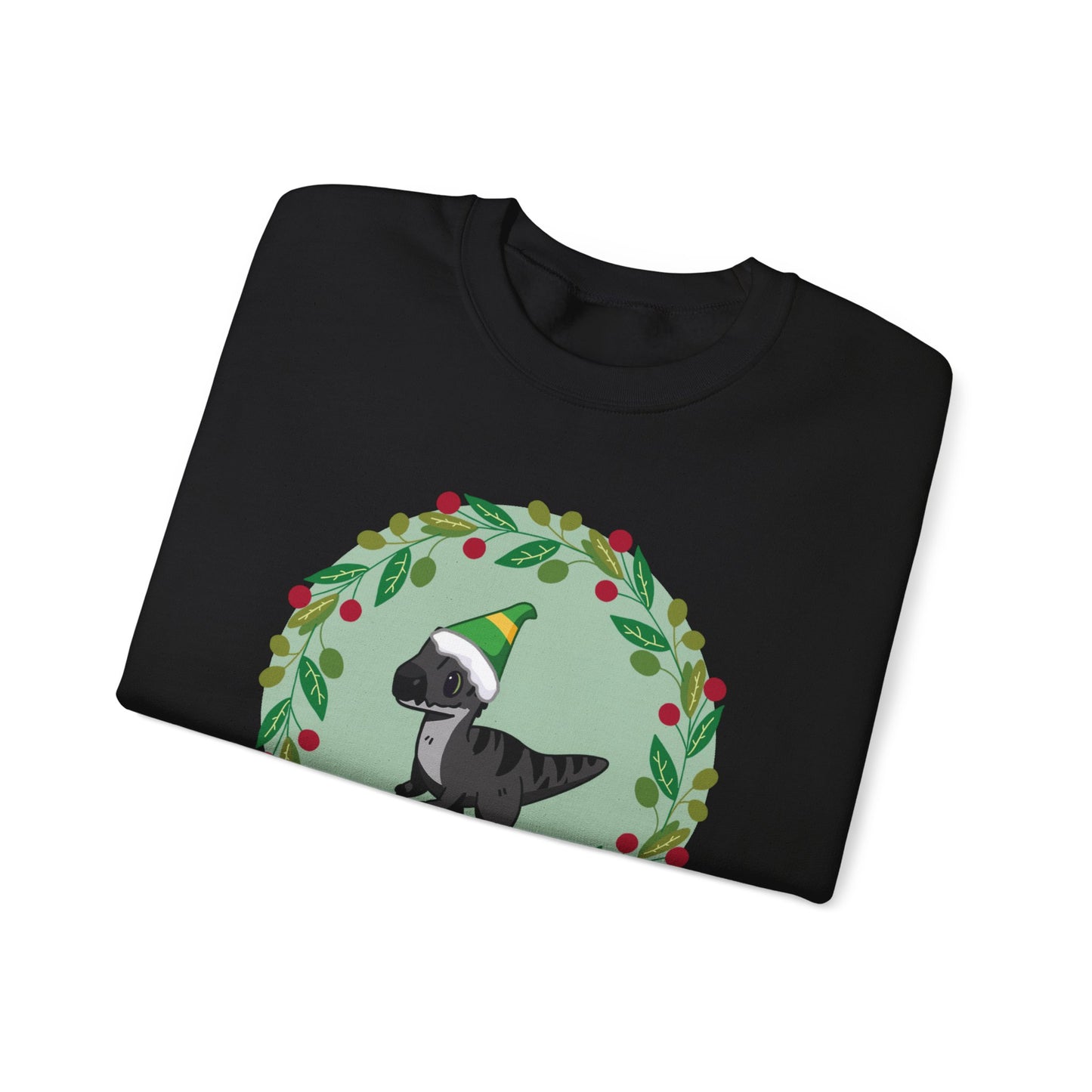 Melanistic Allosaurus Holiday Jumper - Unisex Crewneck Sweatshirt