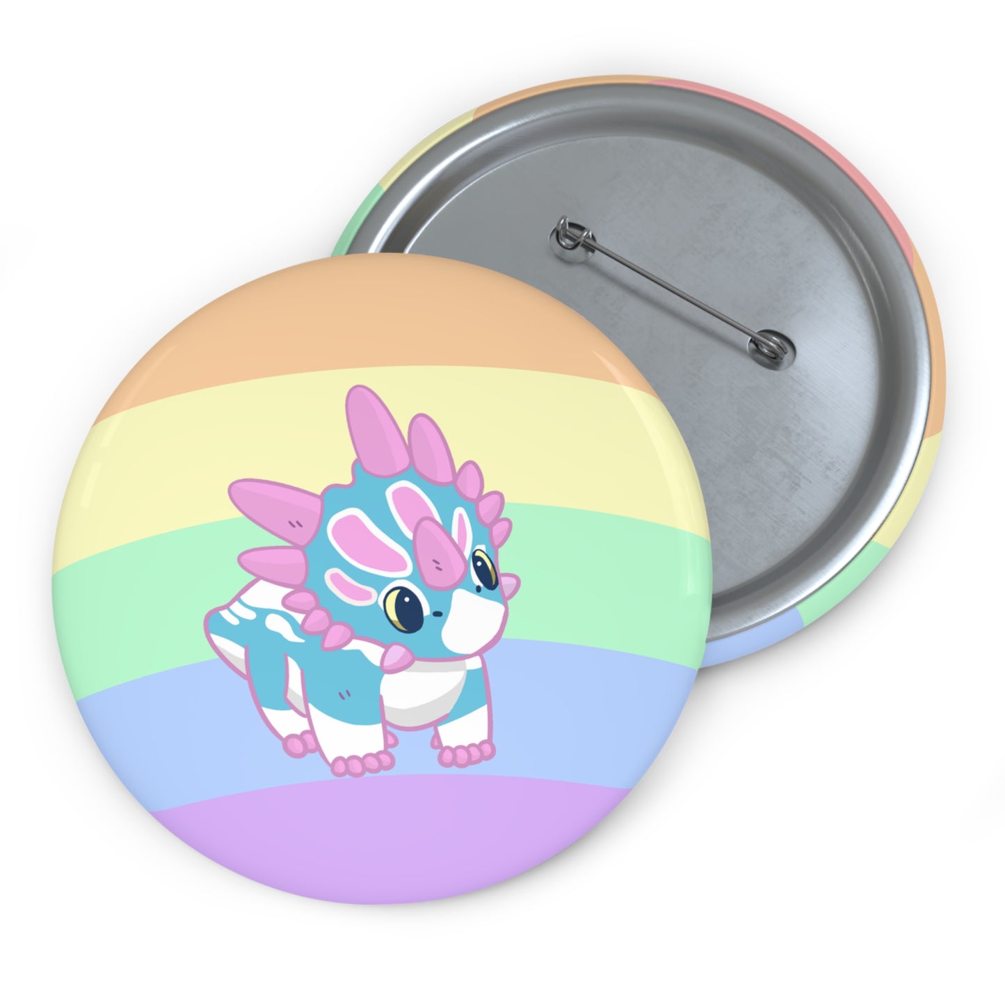 Trans Pride Styracosaurus - Pin Badge