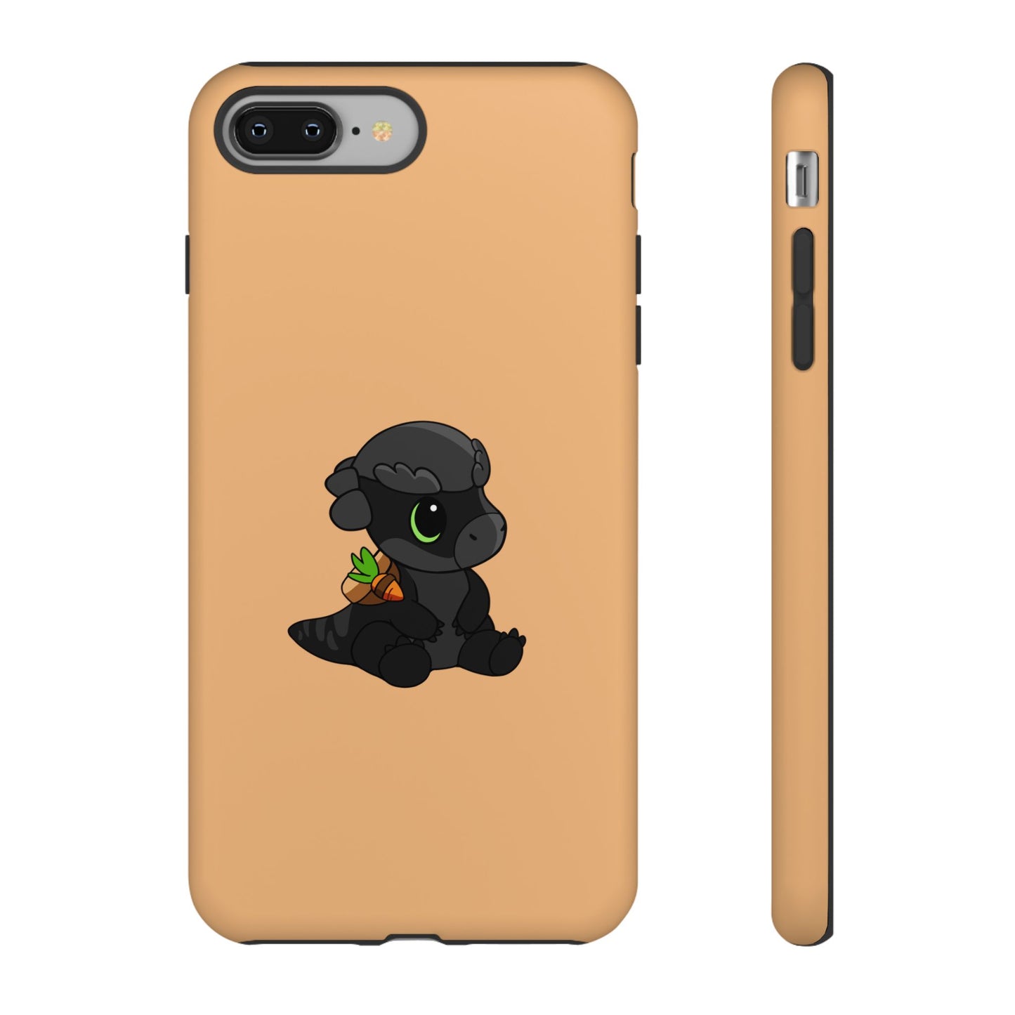Limited Edition Bonk the Melanistic Pachycephalosaurus Plushie Art - Phone Case
