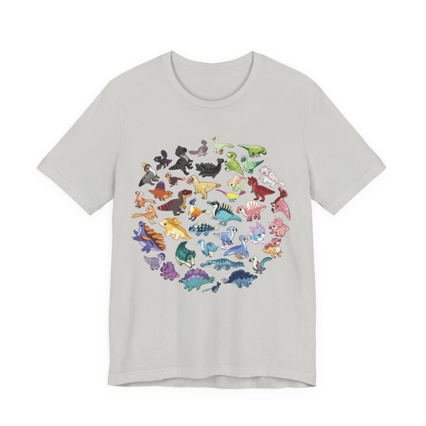 Updated Rainbow of Dinos - Unisex Jersey Short Sleeve T-Shirt