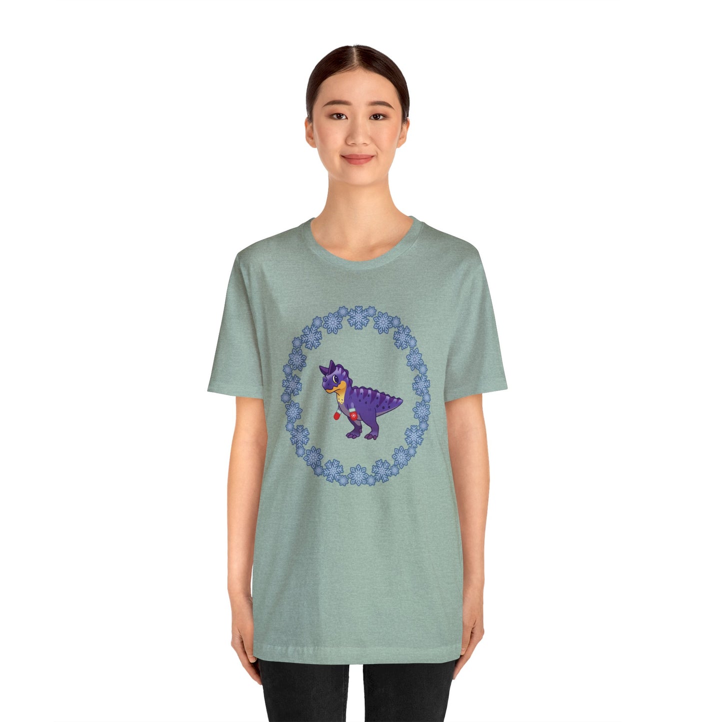 Snowflake Carnotaurus - Unisex Jersey Short Sleeve Tee