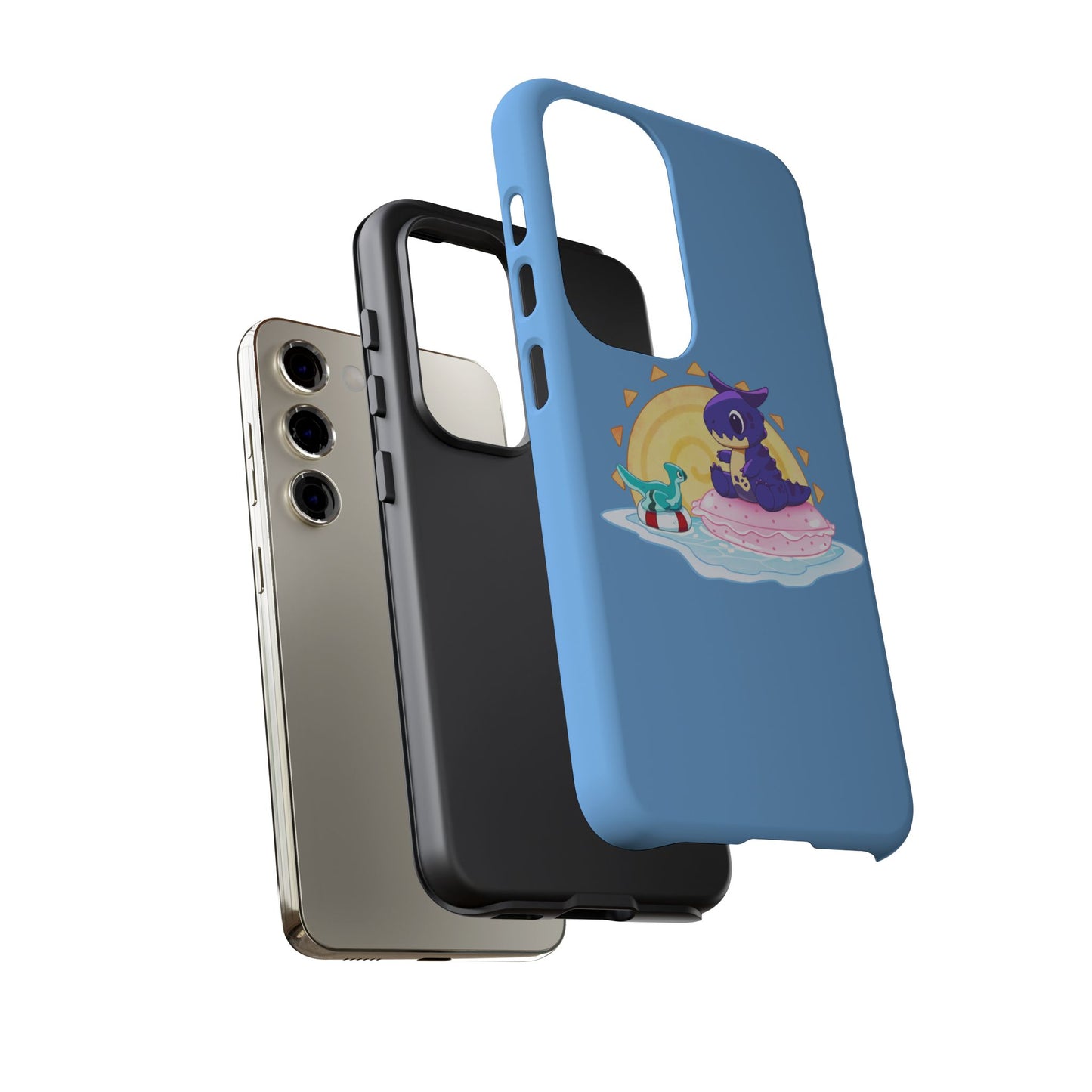 Limited Edition Carnotaurus with Archaeopteryx Sidekick Plushie Concept Art - Phone Case