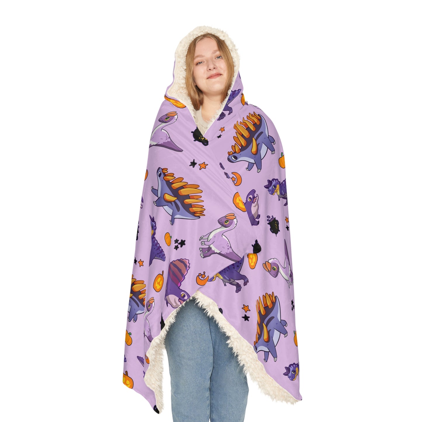 Halloween Dinos - Purple Snuggle Blanket