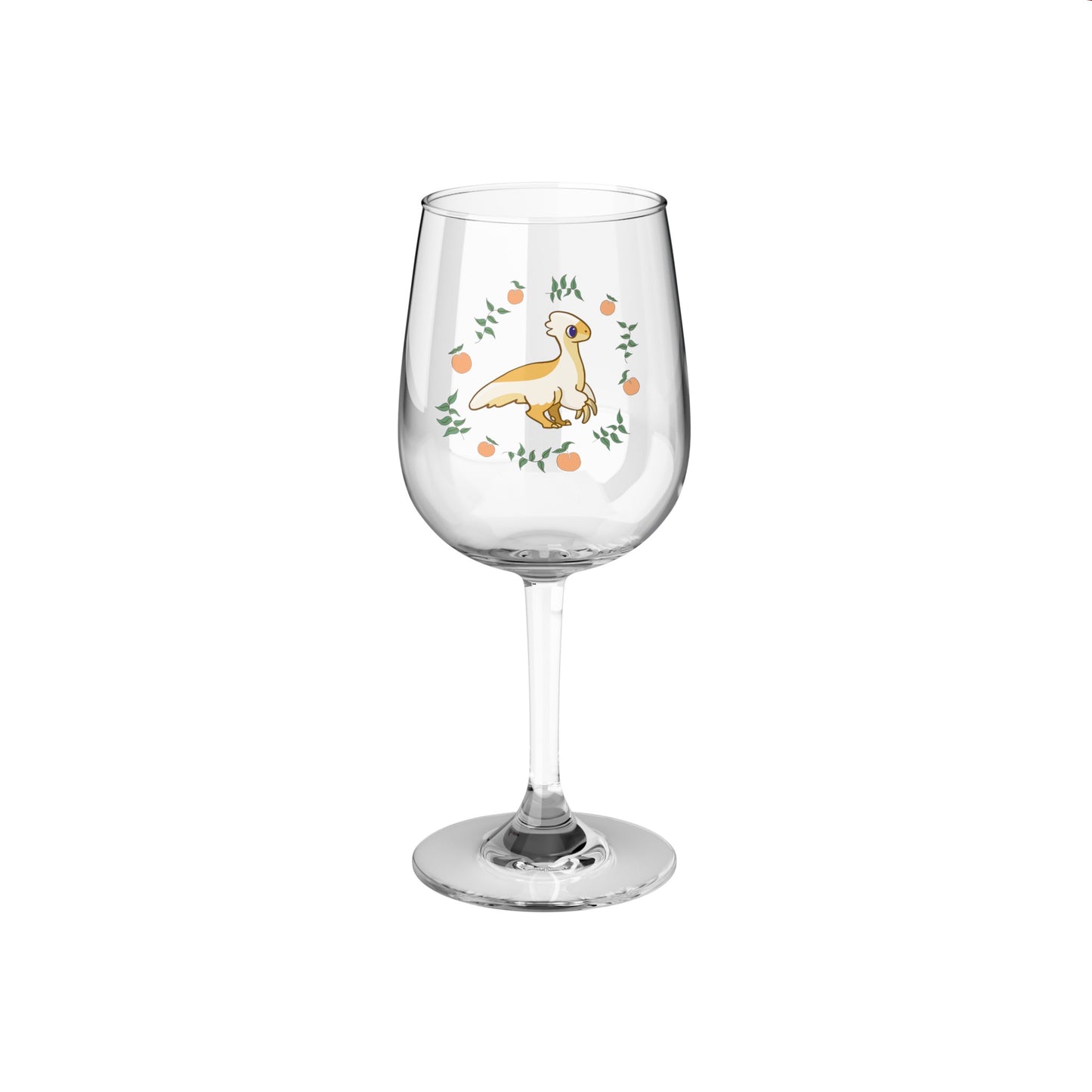 Peach Dinos - Wine Glass