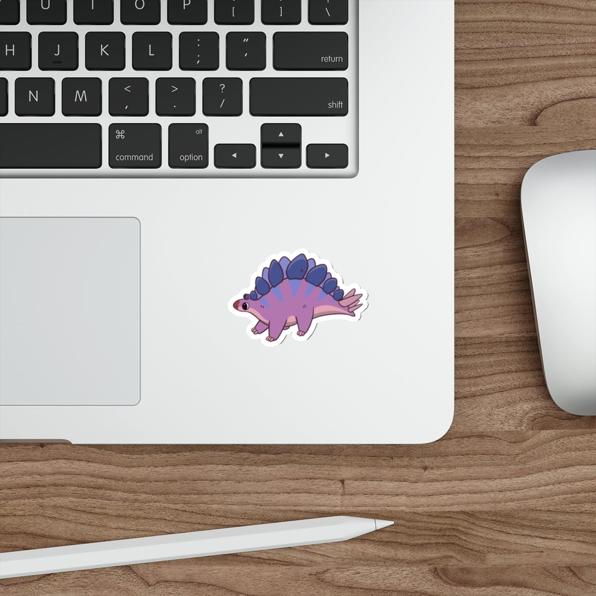 Bisexual Pride Stegosaurus Sticker - Die-Cut Stickers