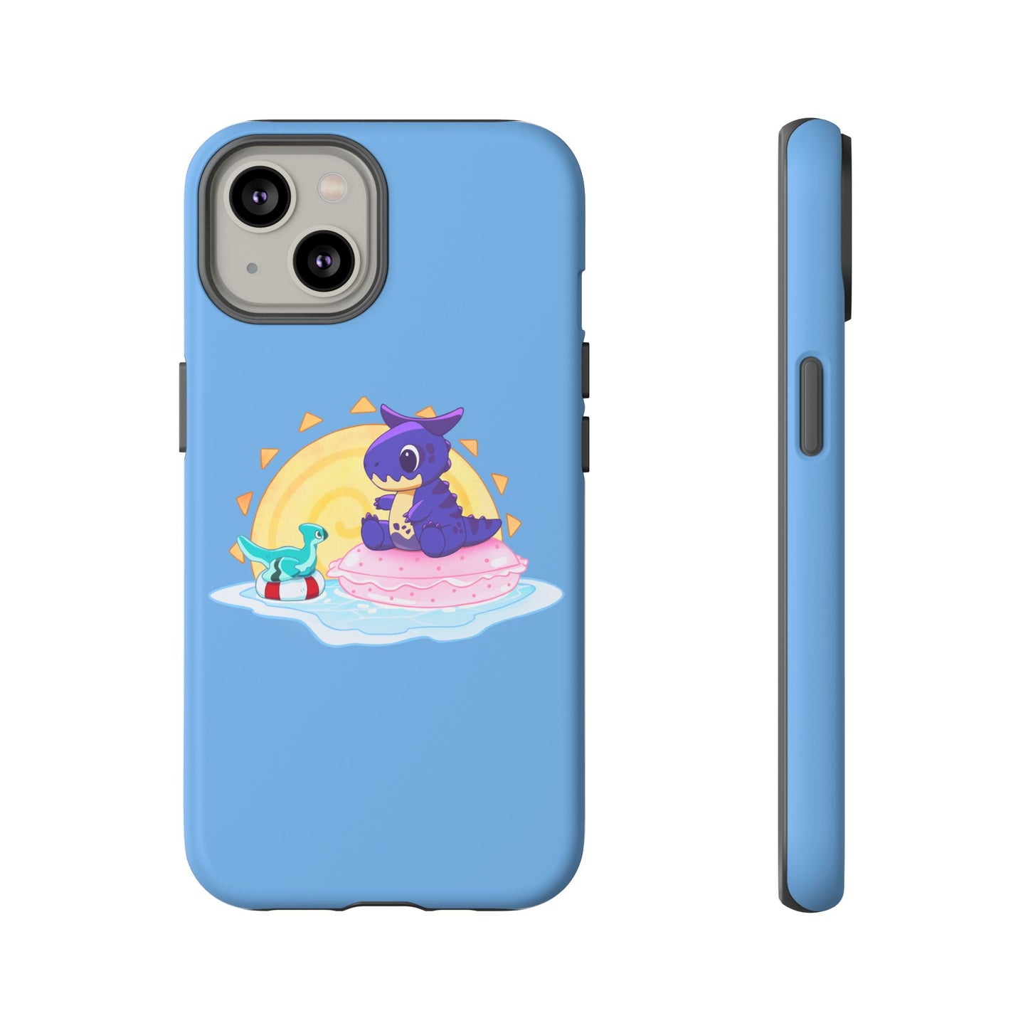 Limited Edition Carnotaurus with Archaeopteryx Sidekick Plushie Concept Art - Phone Case